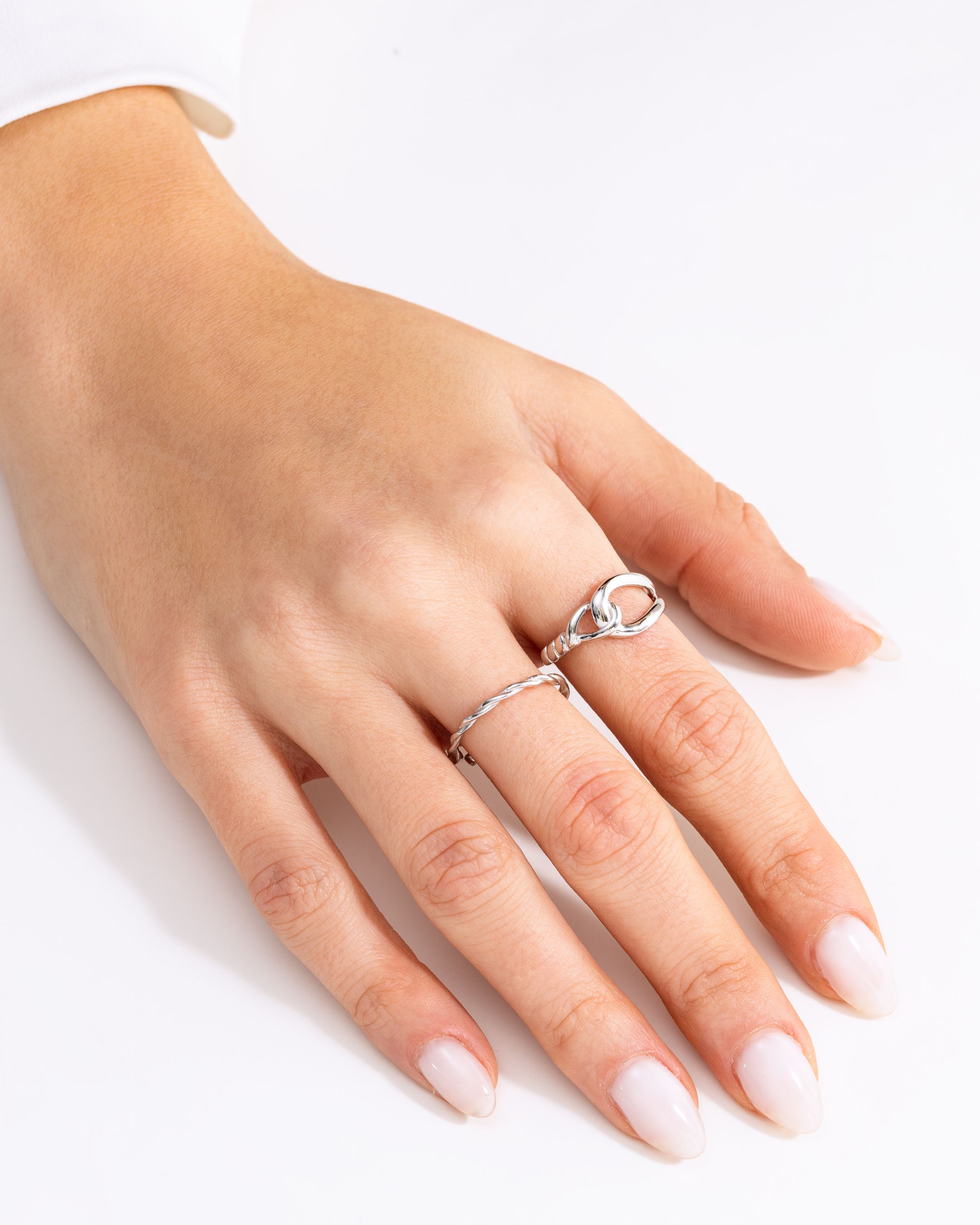 Burma Silver Ring - White Gold