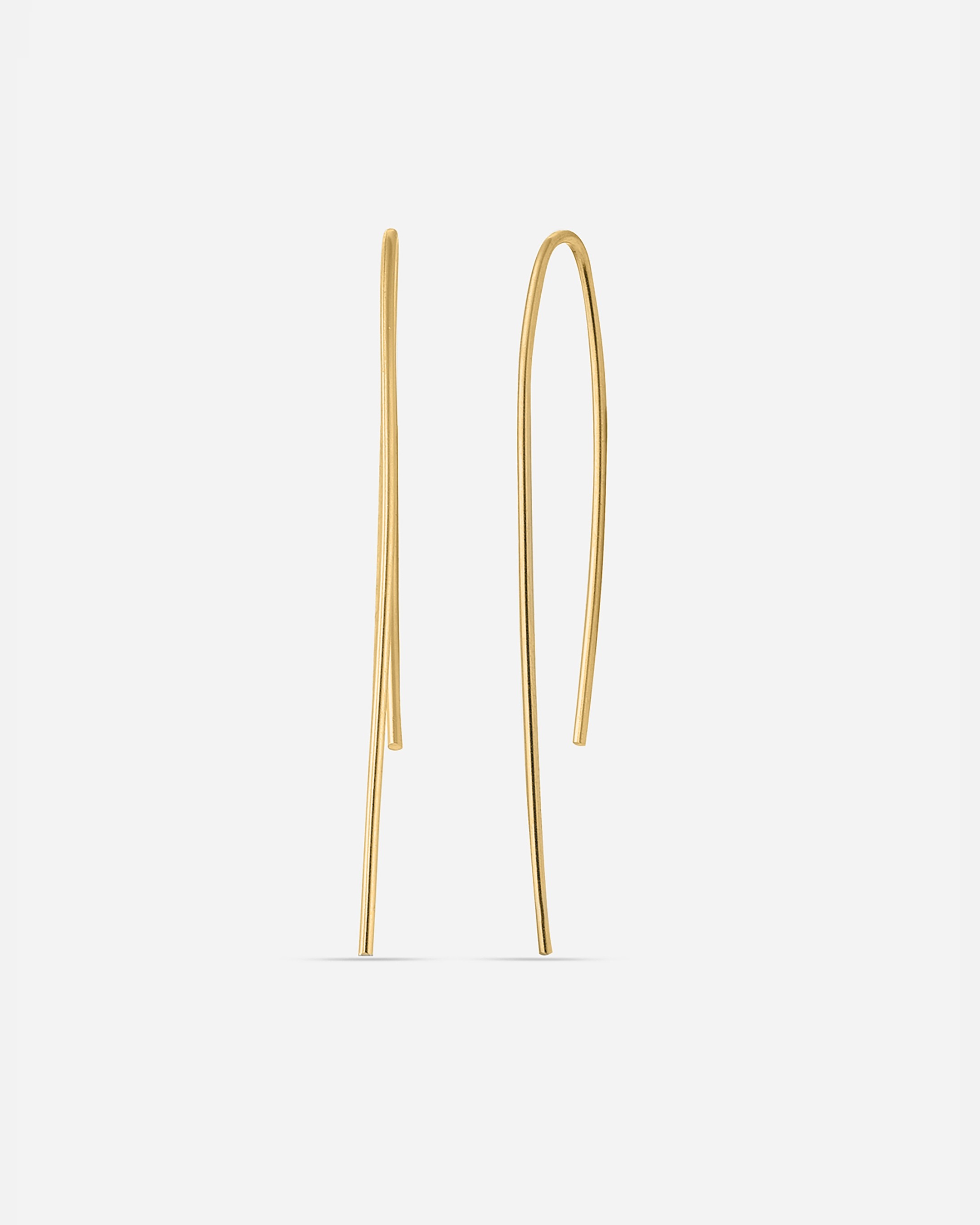 Silver Wire Earrings - Gold