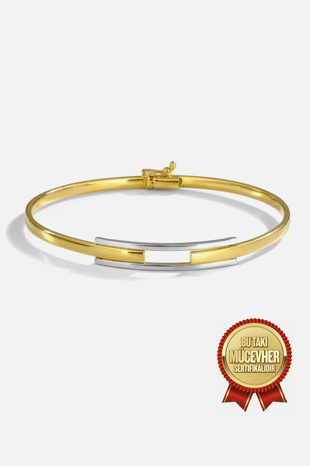 Mikron Gold Plated Silver Kaburga Cuff