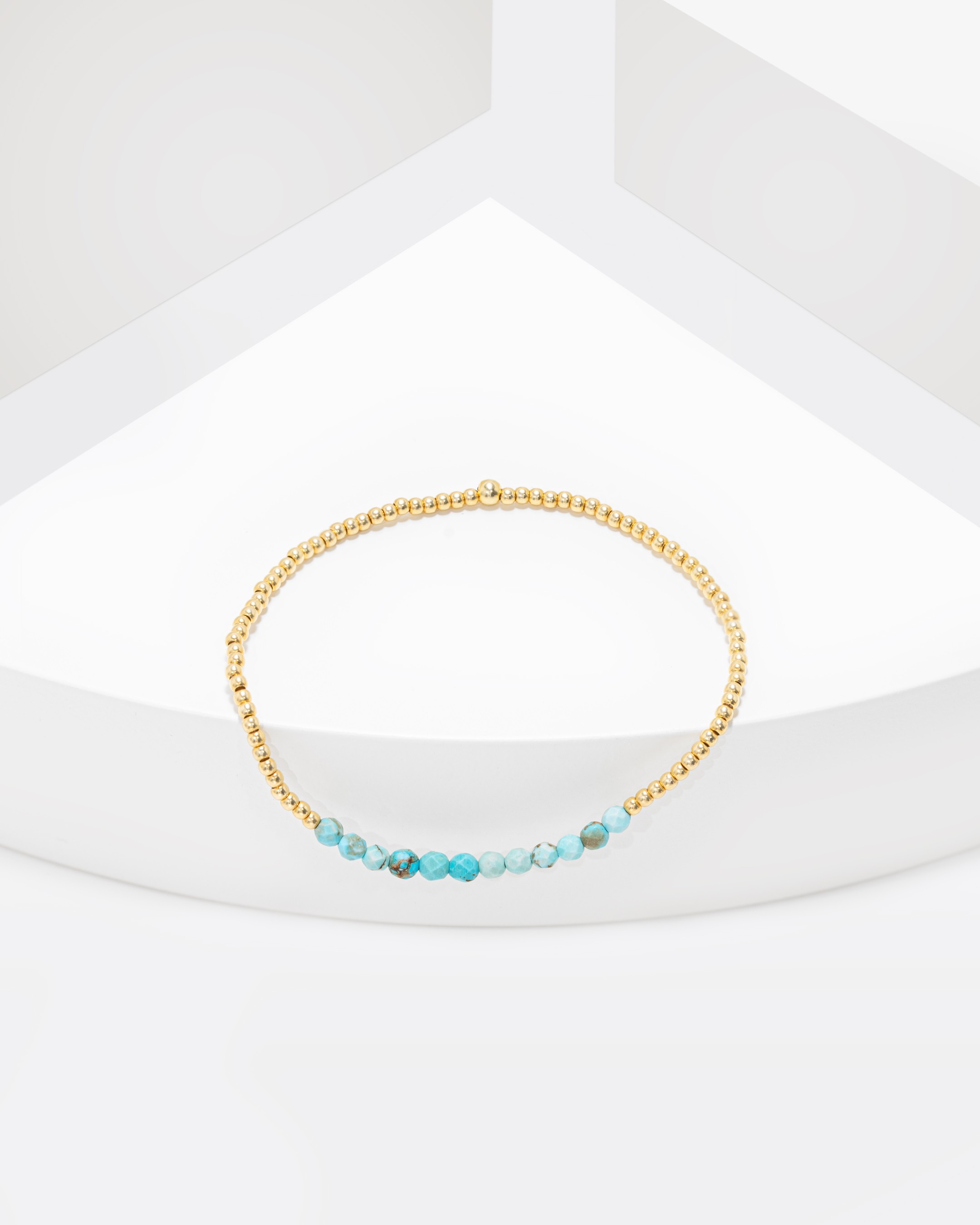 Bracelet en argent et turquoise de 2,55 carats - Or