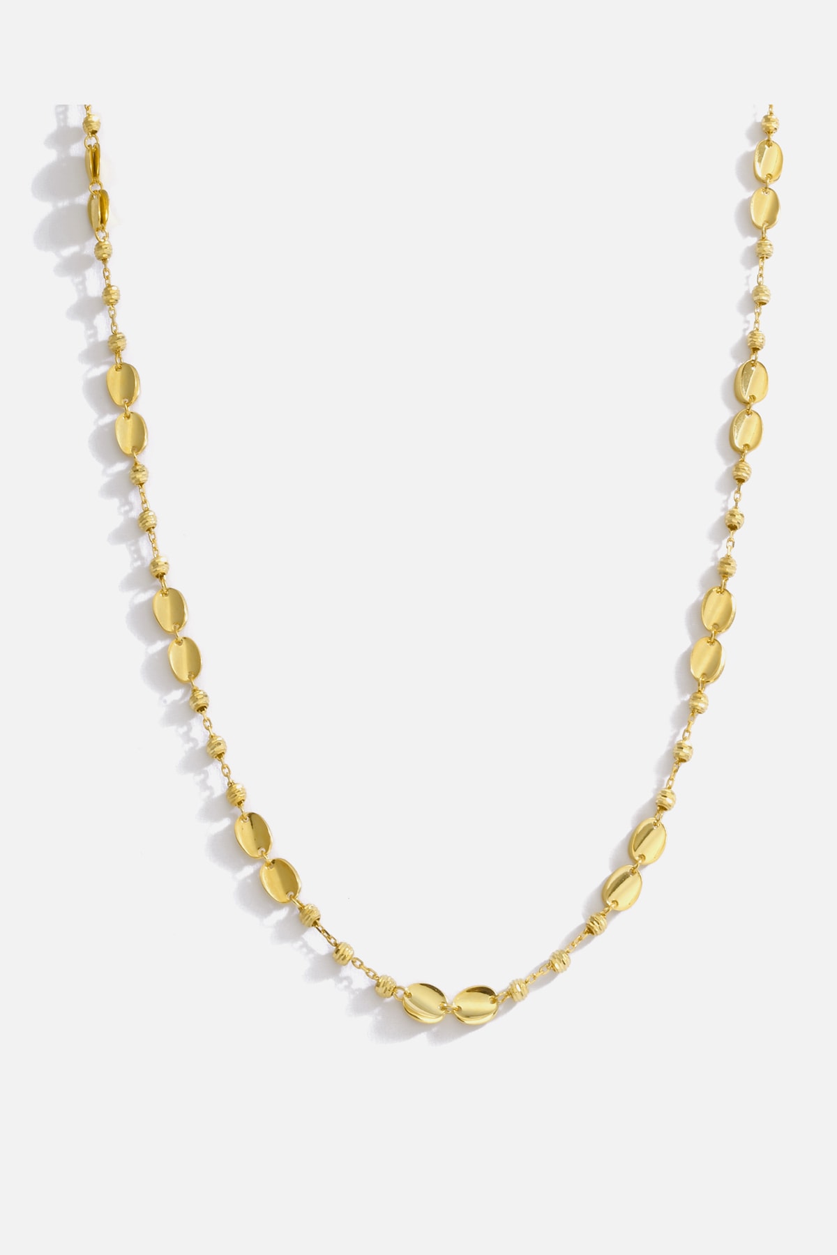 Mikron Altın Kaplama Aynalı Gümüş Dorika Kolye