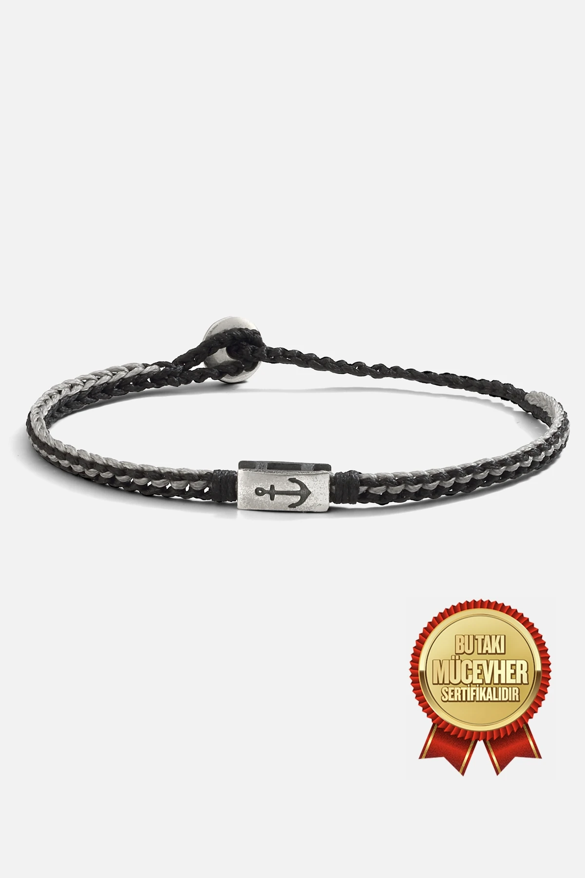 Gümüş İpli Çapa Bileklik