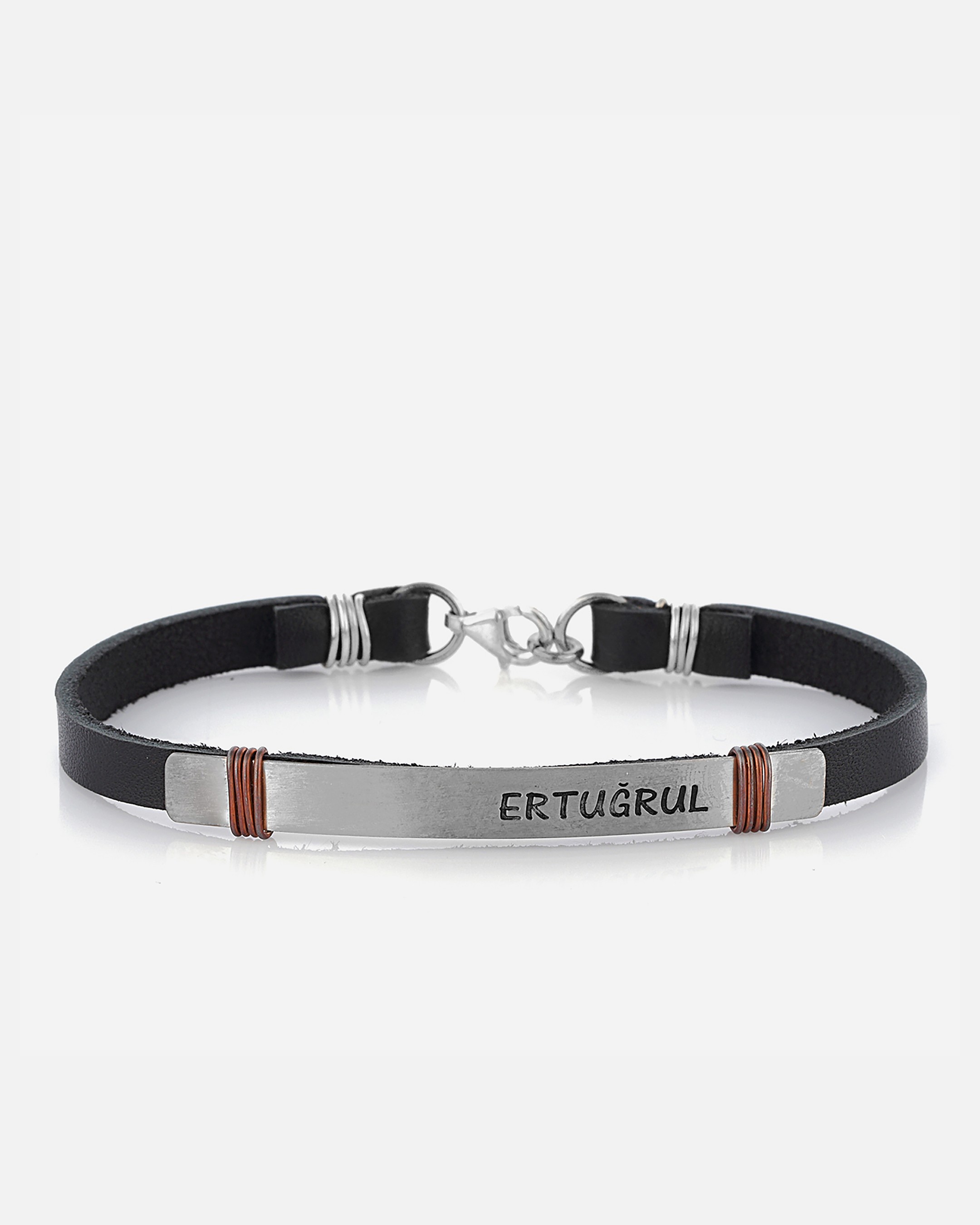 Bracelet en cuir personnalisé - Noir