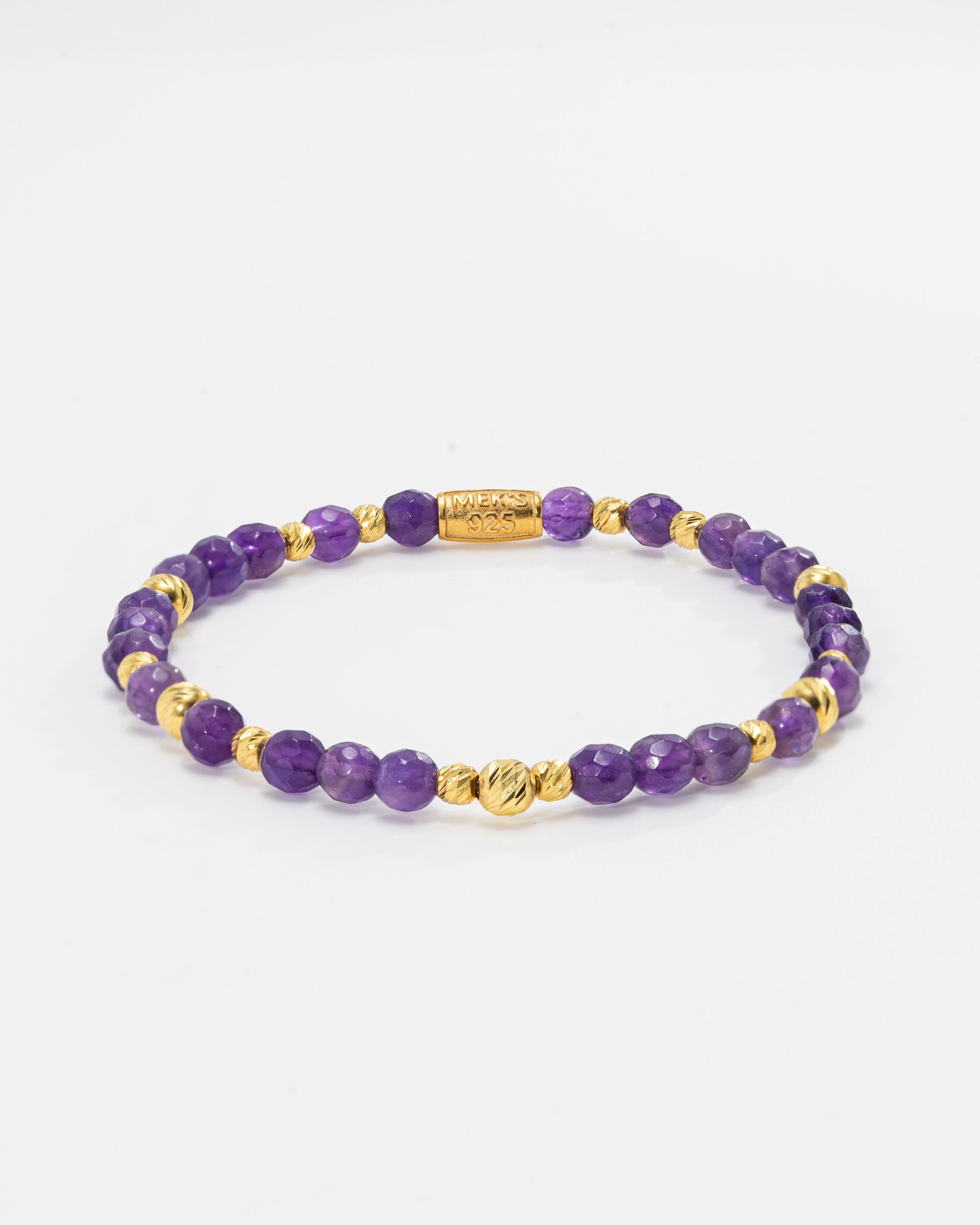 15.1 Carat Amethyst Silver Bracelet - Gold