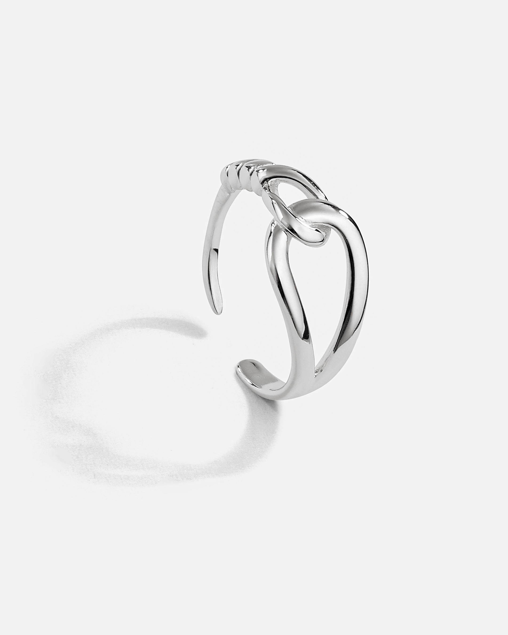 Design Silver Ring - White Gold