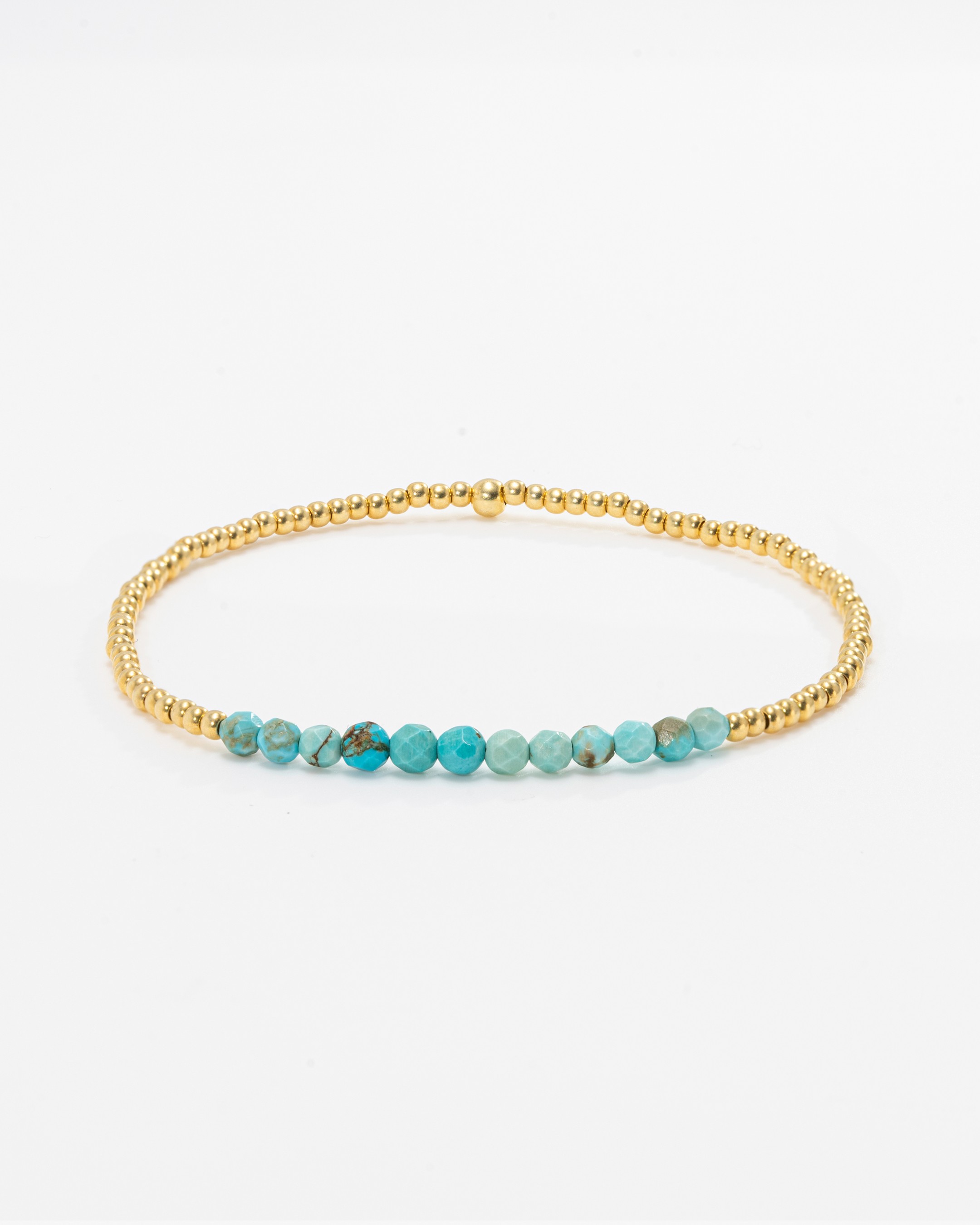 Bracelet en argent et turquoise de 2,55 carats - Or