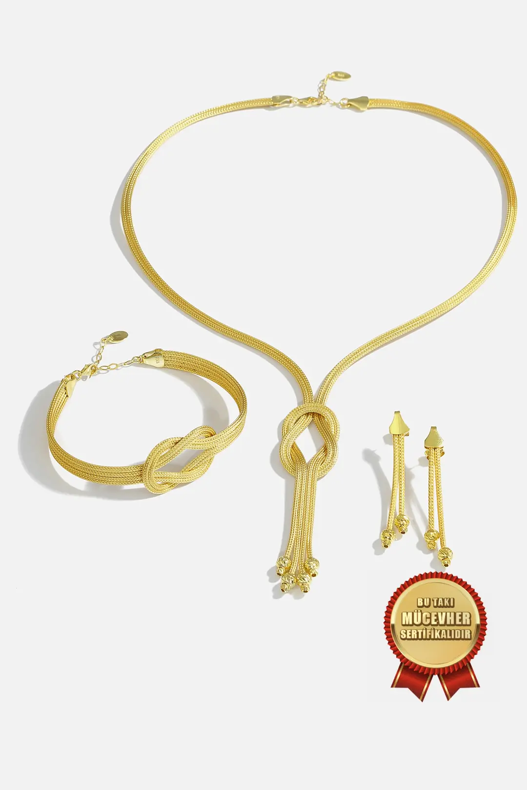 925 K Silver Dorica Top Kayzer Set–14 K Gold Plated