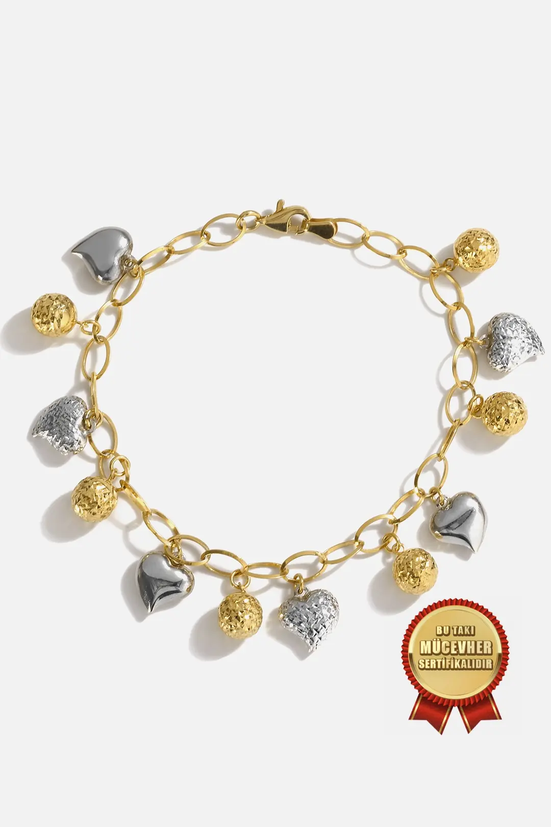 Mikron Gold Plated 925 K Silver Luck Bracelet