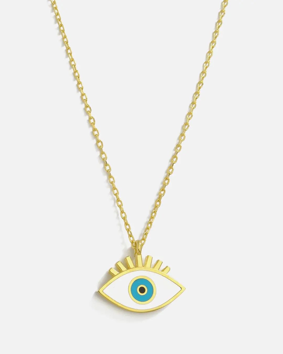 Enamel Eye Silver Necklace