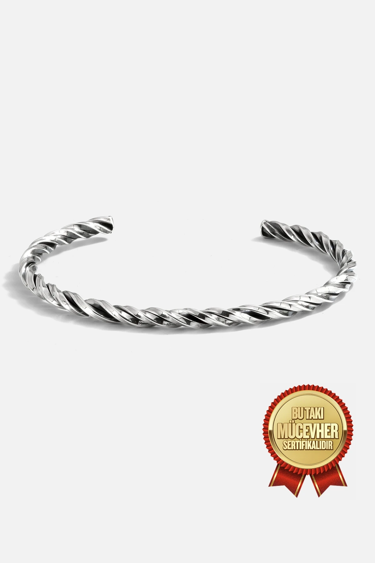 Gümüş Burma Erkek Bilekliği