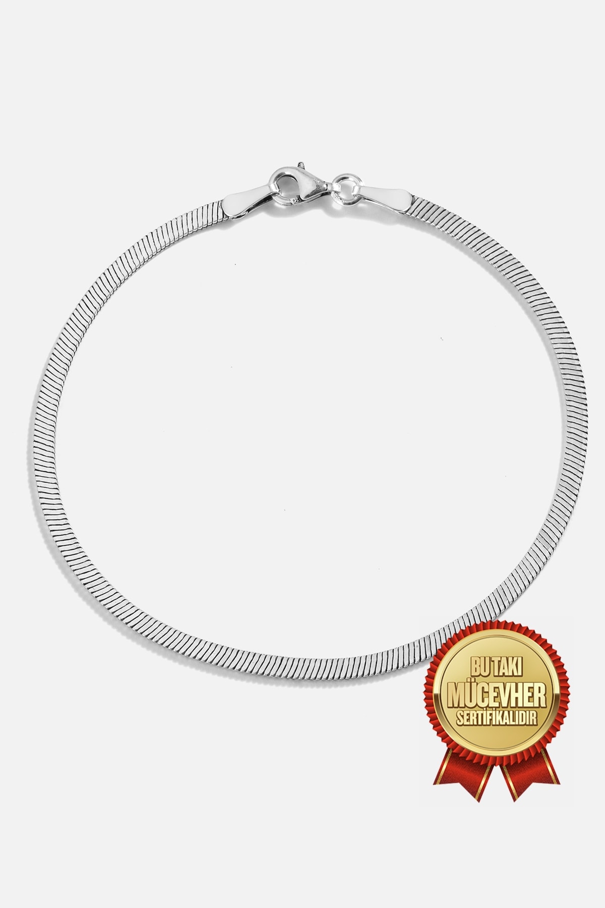 Gümüş Pres Erkek Bilekliği - Erkek