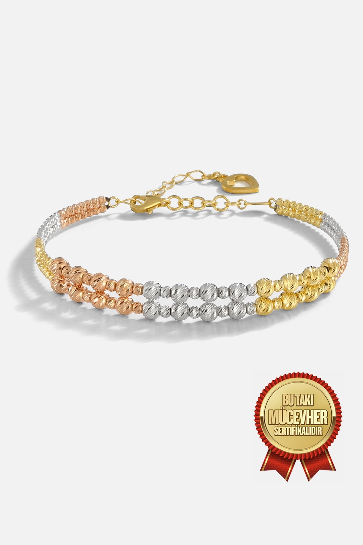 Mikron Altın Kaplama Gümüş Dorika Bilezik