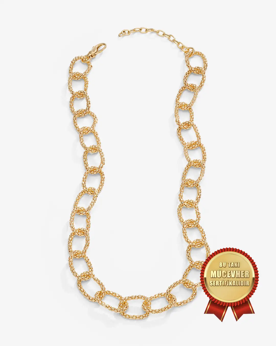Mikron Gold Plated 925 K Silver Italian Argento Milano Petek Necklace