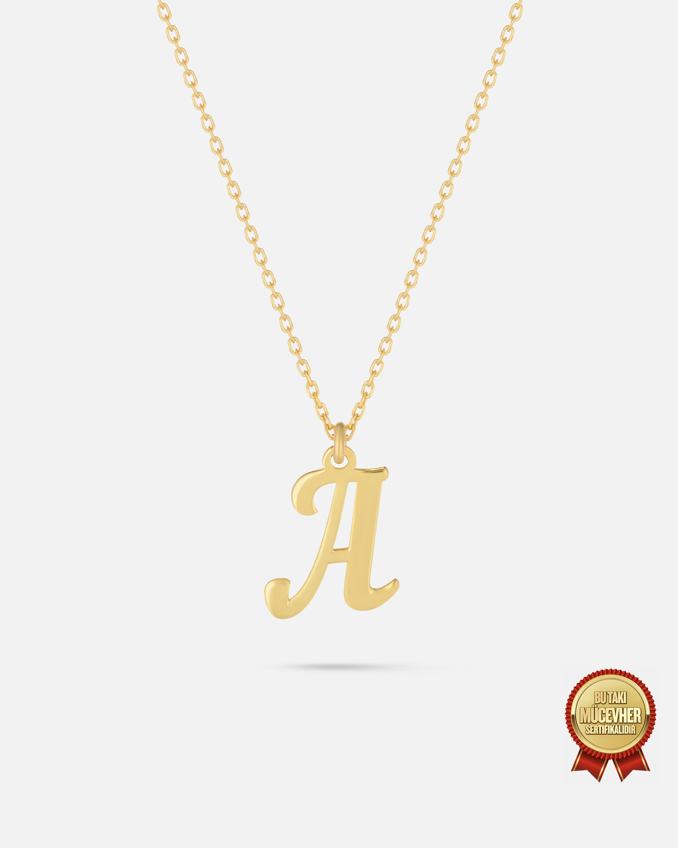 14 Ayar Altın Harfli Kolye - Women