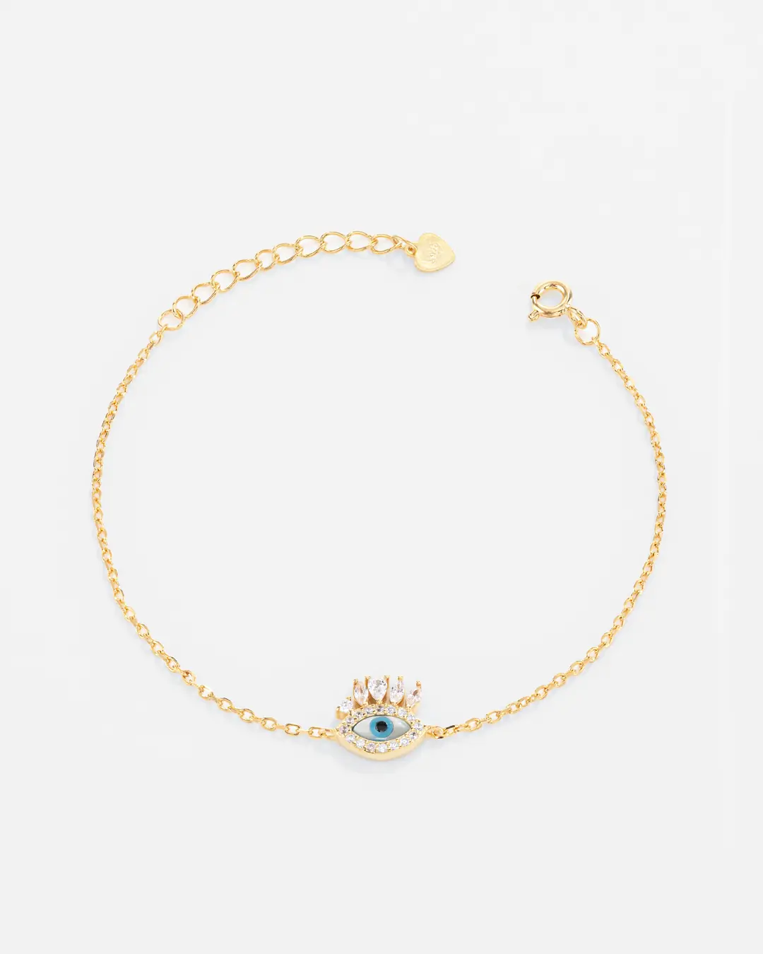 Mother-of-Pearl Stone-set Silver Eye Bracelet