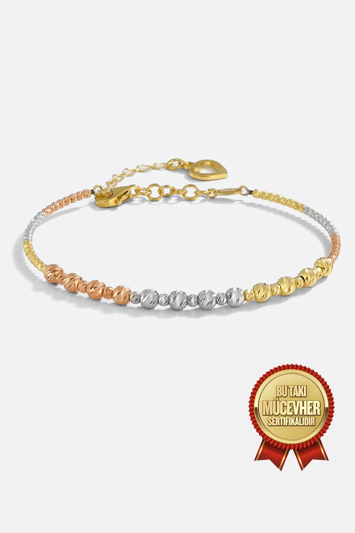 Mikron Altın Kaplama Dorika Gümüş Bilezik