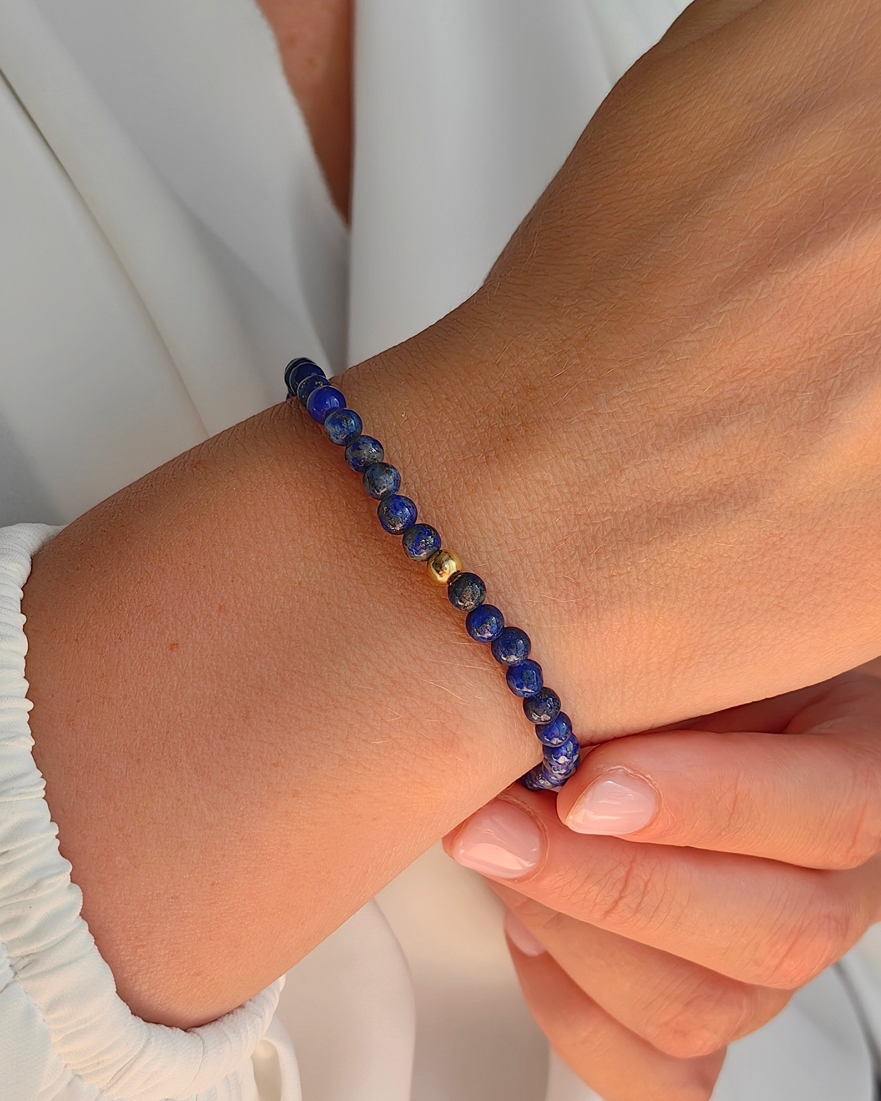 Bracelet en argent et pierre de Lapis