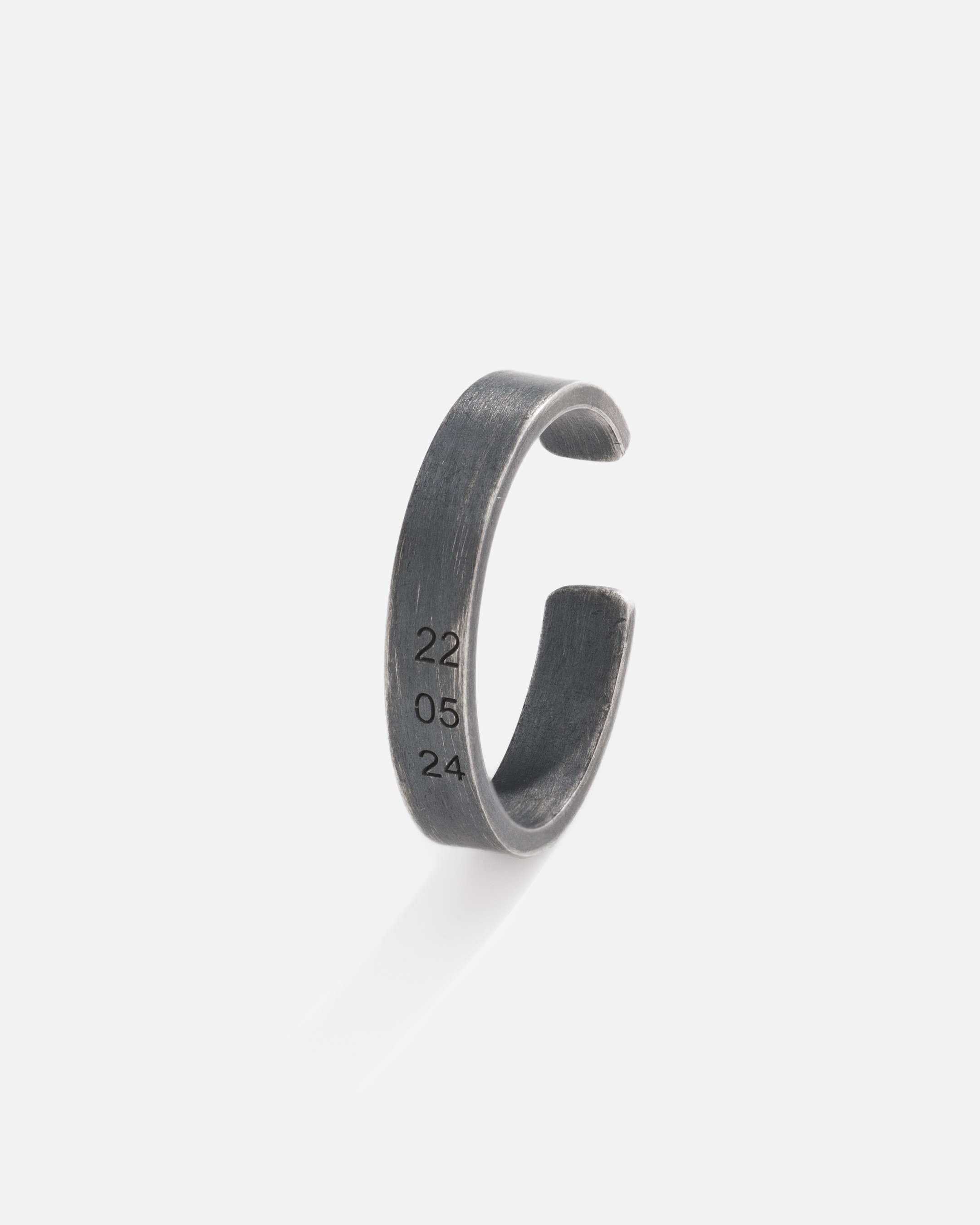 Personalized Silver Ring - White Gold