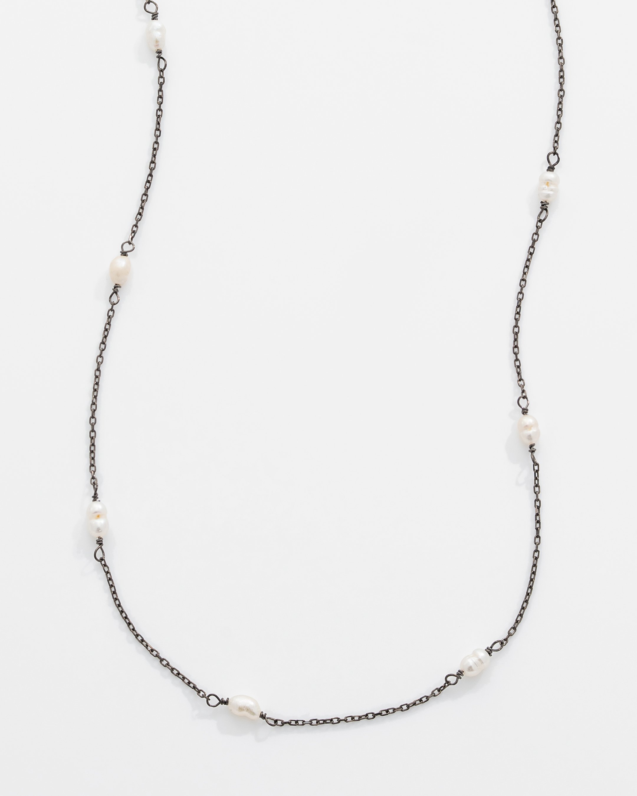 2.8 Collier en argent avec perles naturelles - Siyah Rodaj