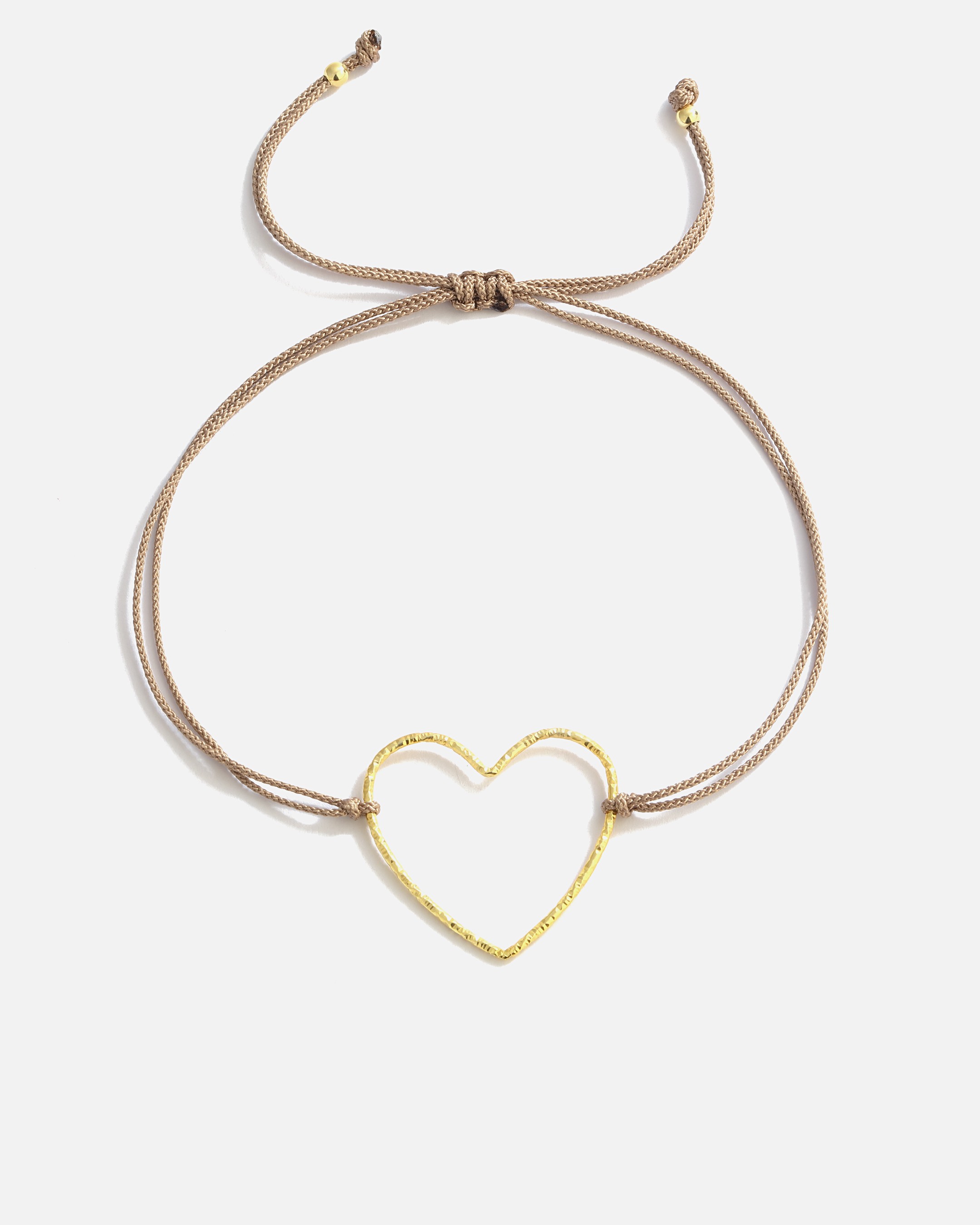 Silver Heart Bracelet with Drawstring