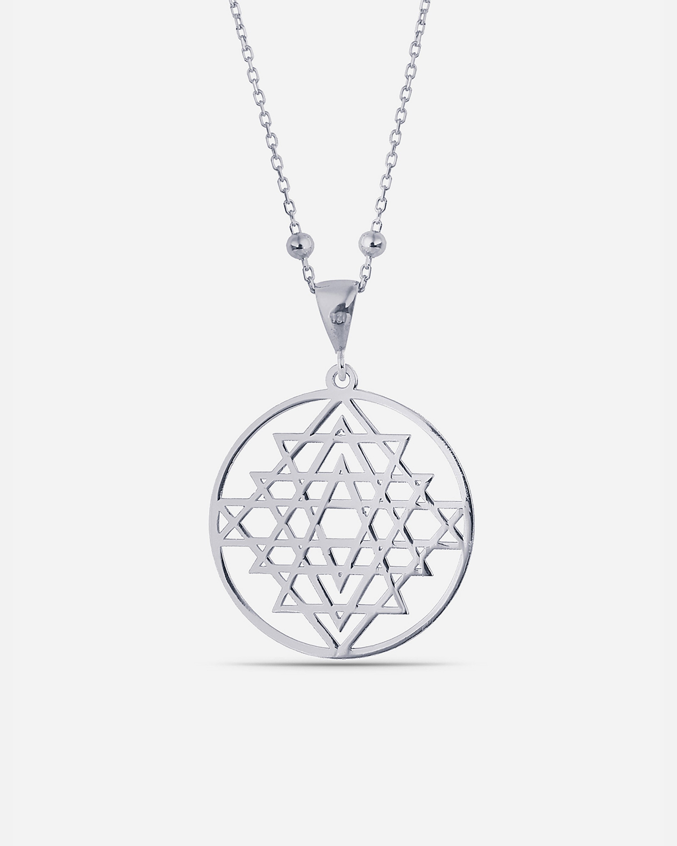 Silver Sri Yantra Necklace