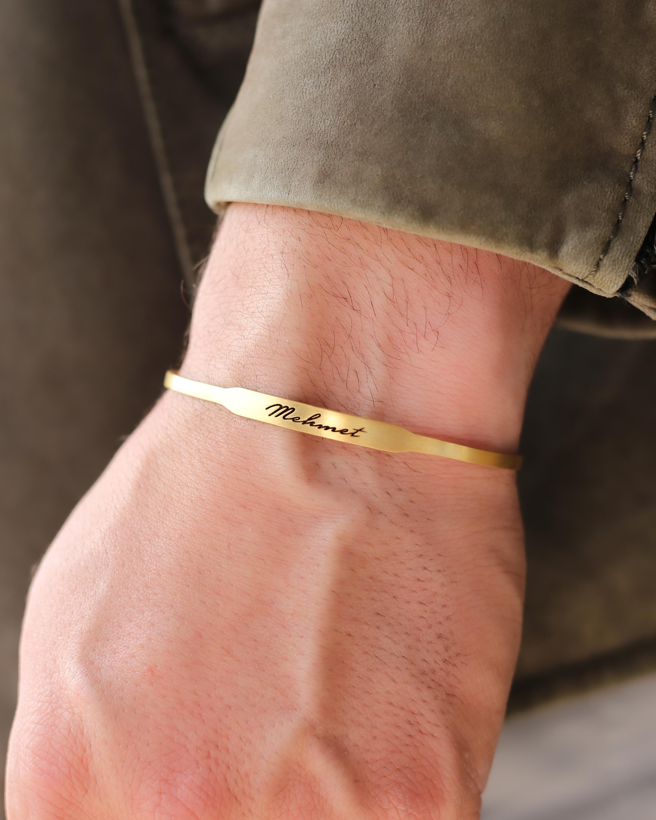 Silver Personalizable Bracelet - Gold