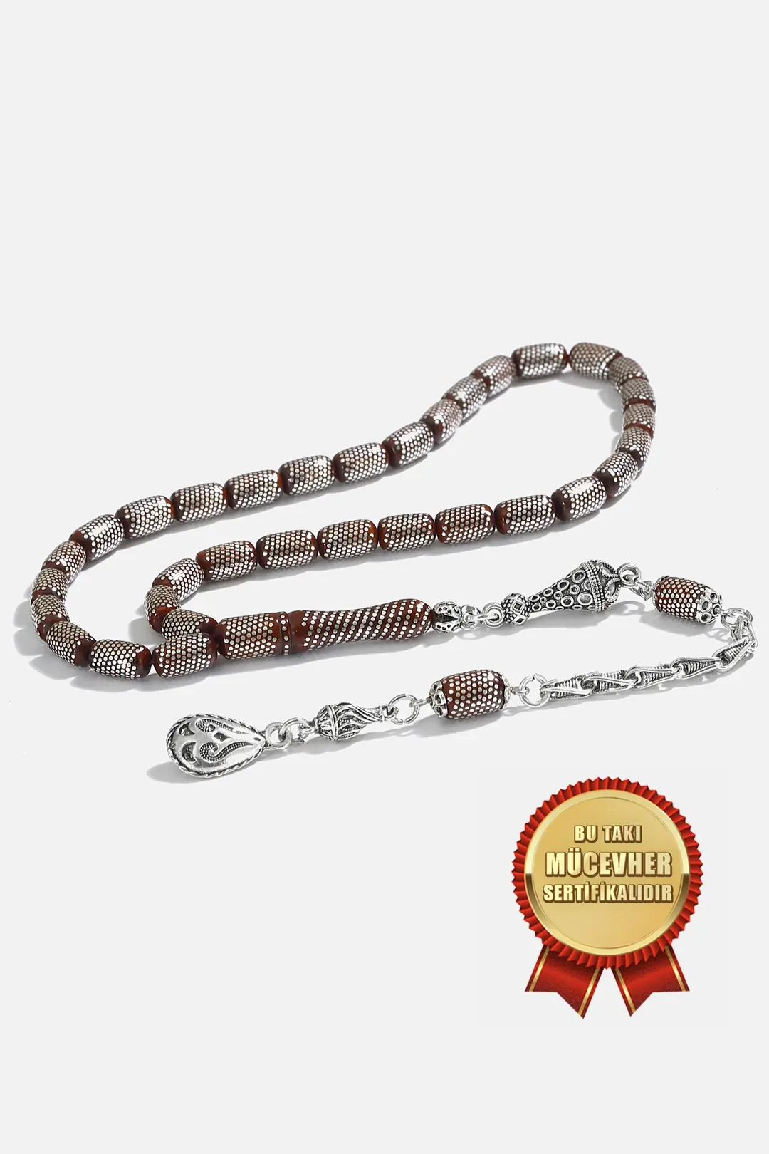 Kuka Seed on Çeşni Bülbül Silver Engraved Prayer Beads
