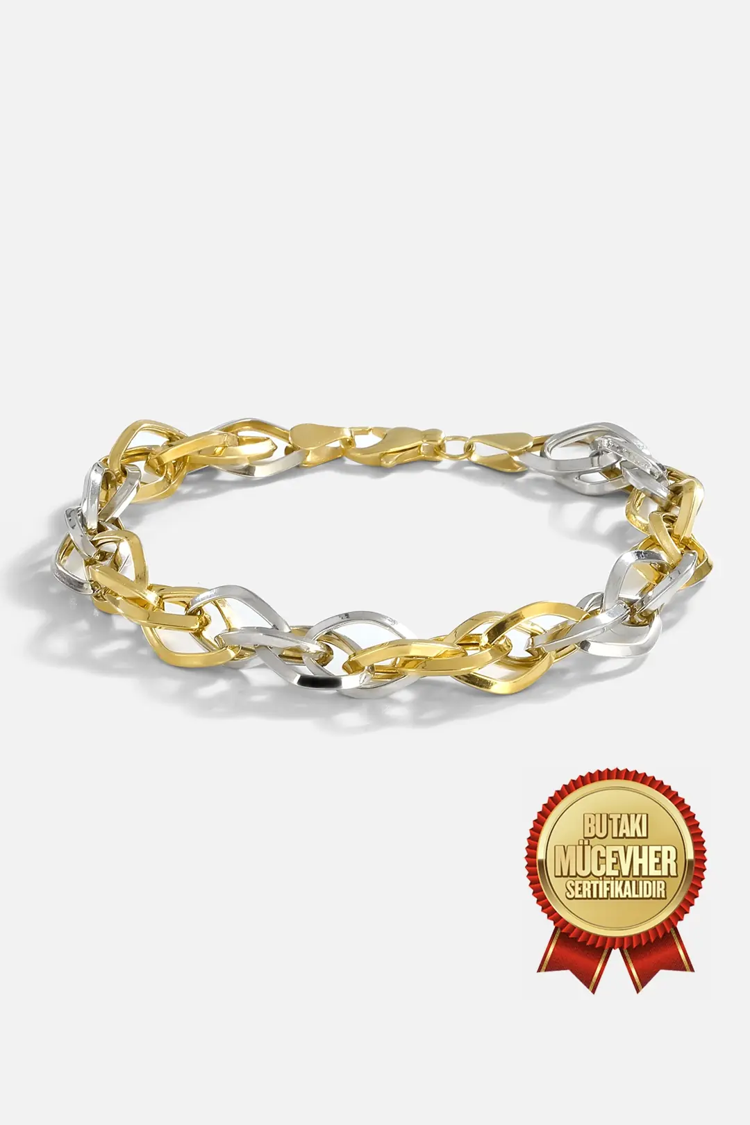 Mikron Gold Plated Silver Prizma Bracelet