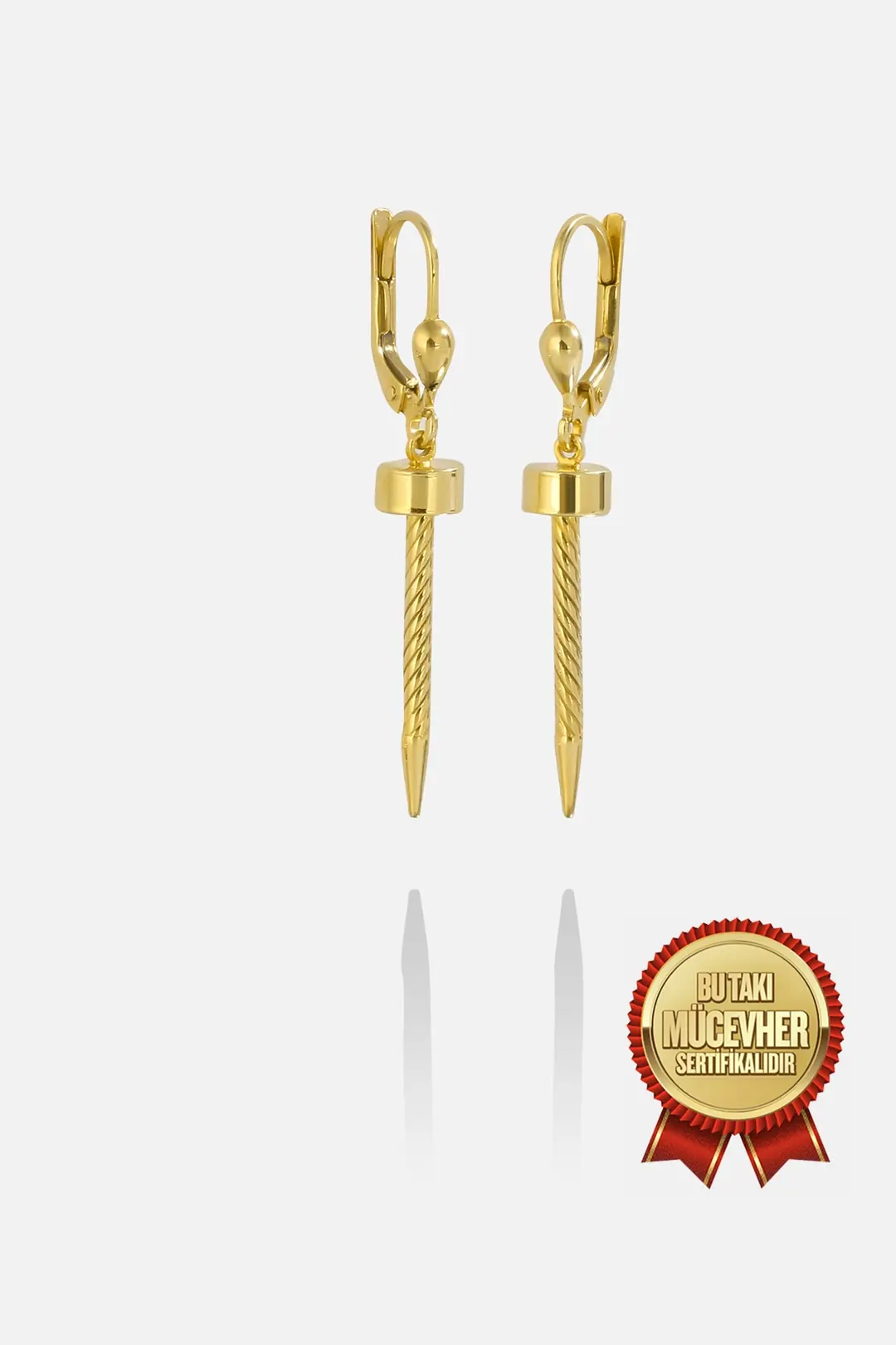 Mikron Gold Plated Silver Stud Earrings