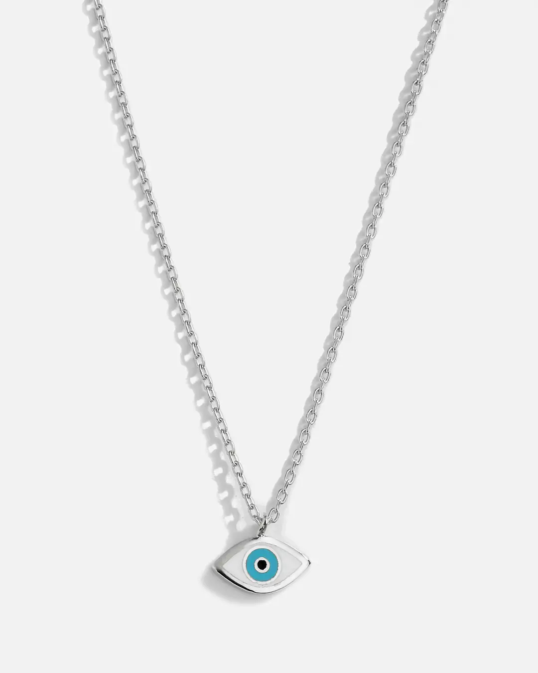 Enamel Eye Silver Necklace
