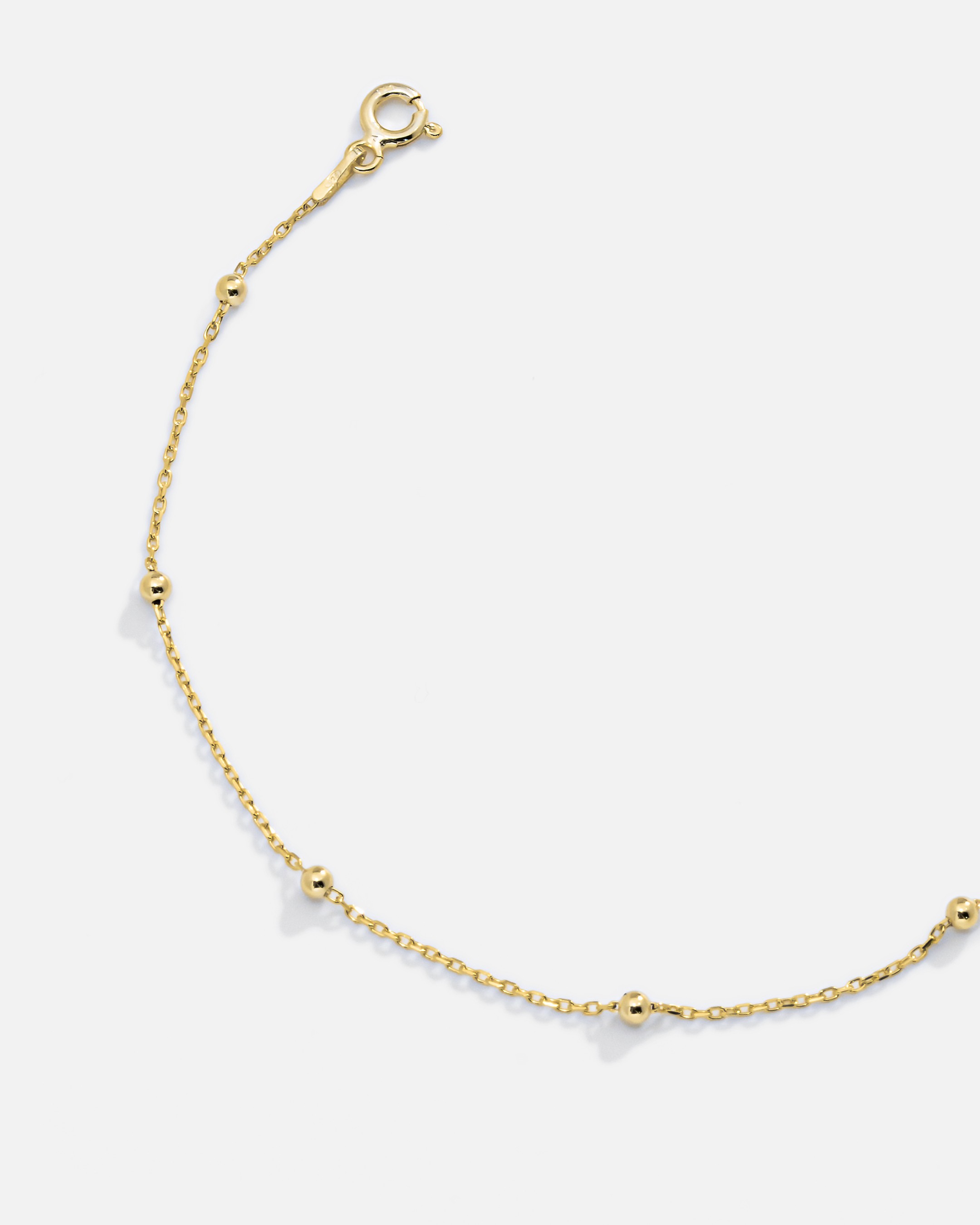 Silver Bulk Anklet - Gold