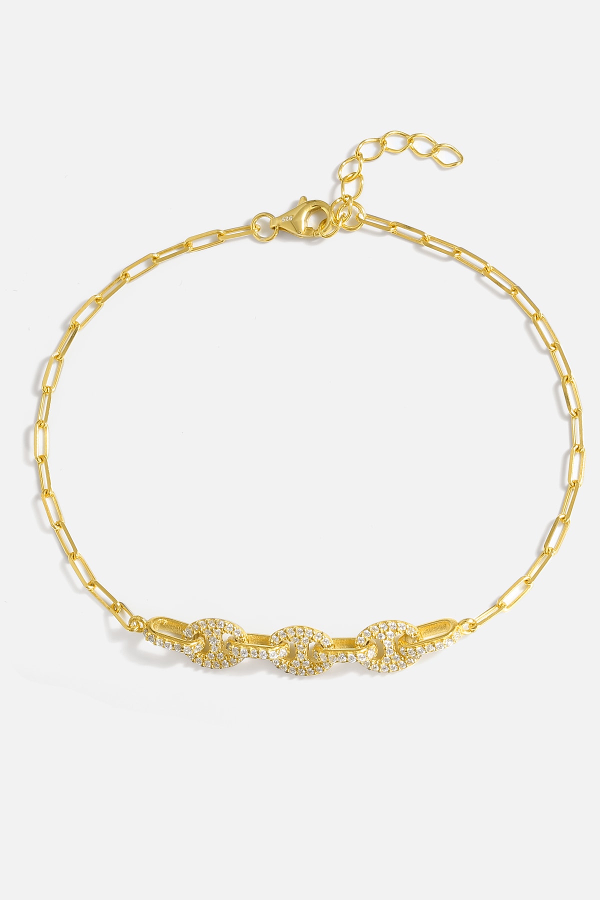 Mikron Altın Kaplama Gümüş Zirkon Bileklik - Mikron Altın