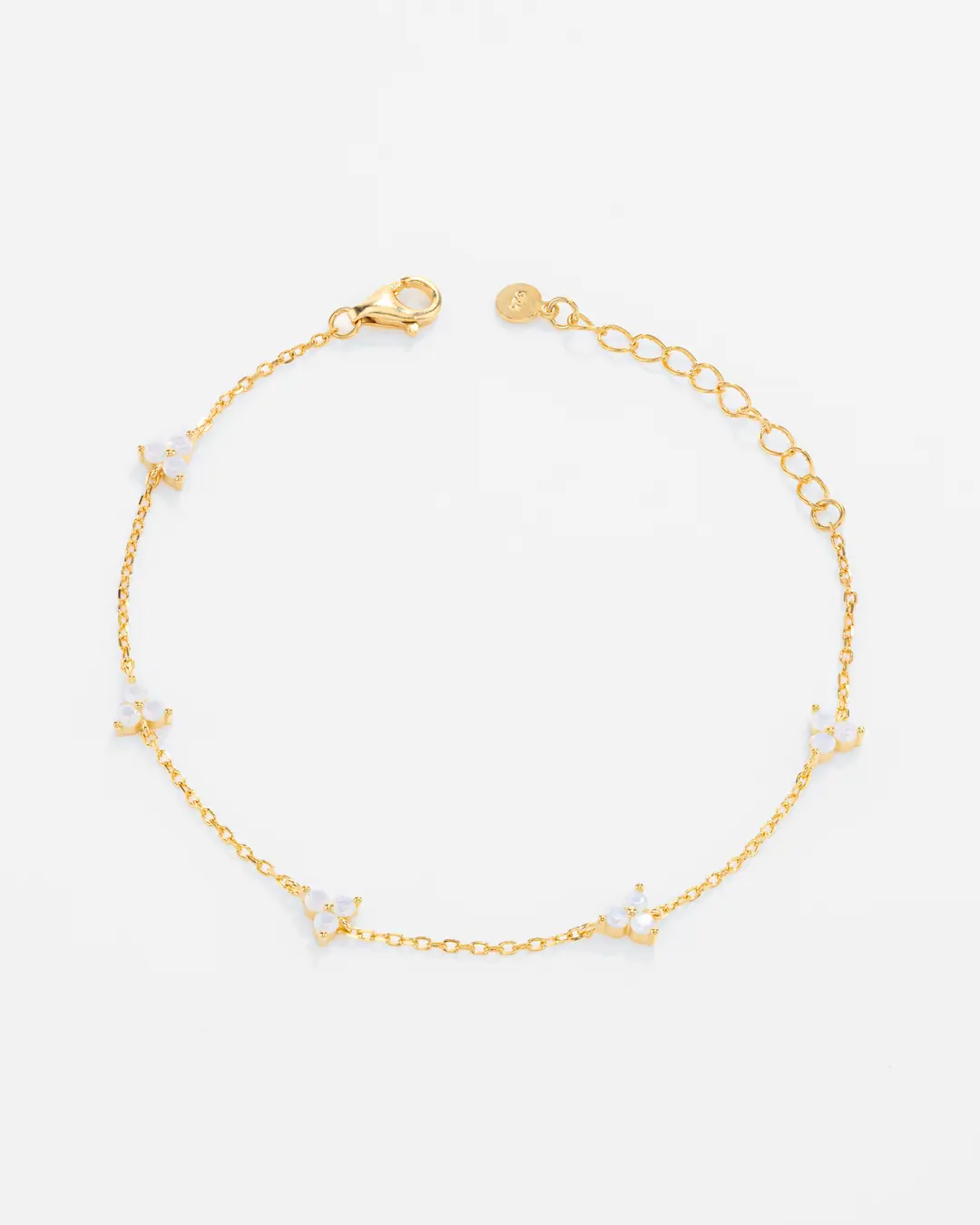 Opal Stone-set Silver Bracelet