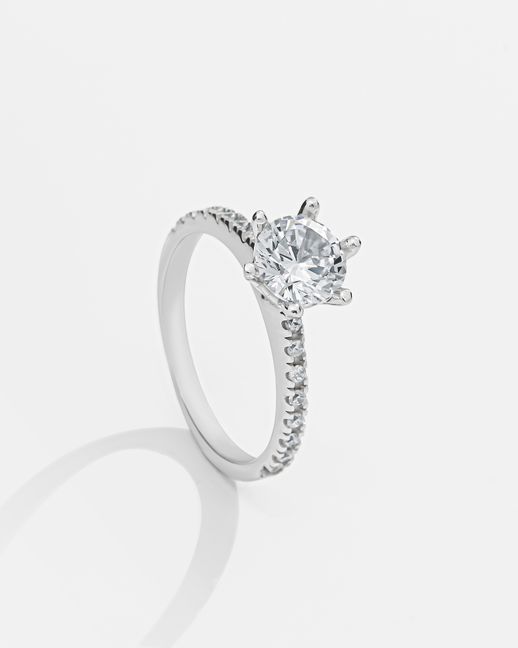 Silver Solitaire Ring