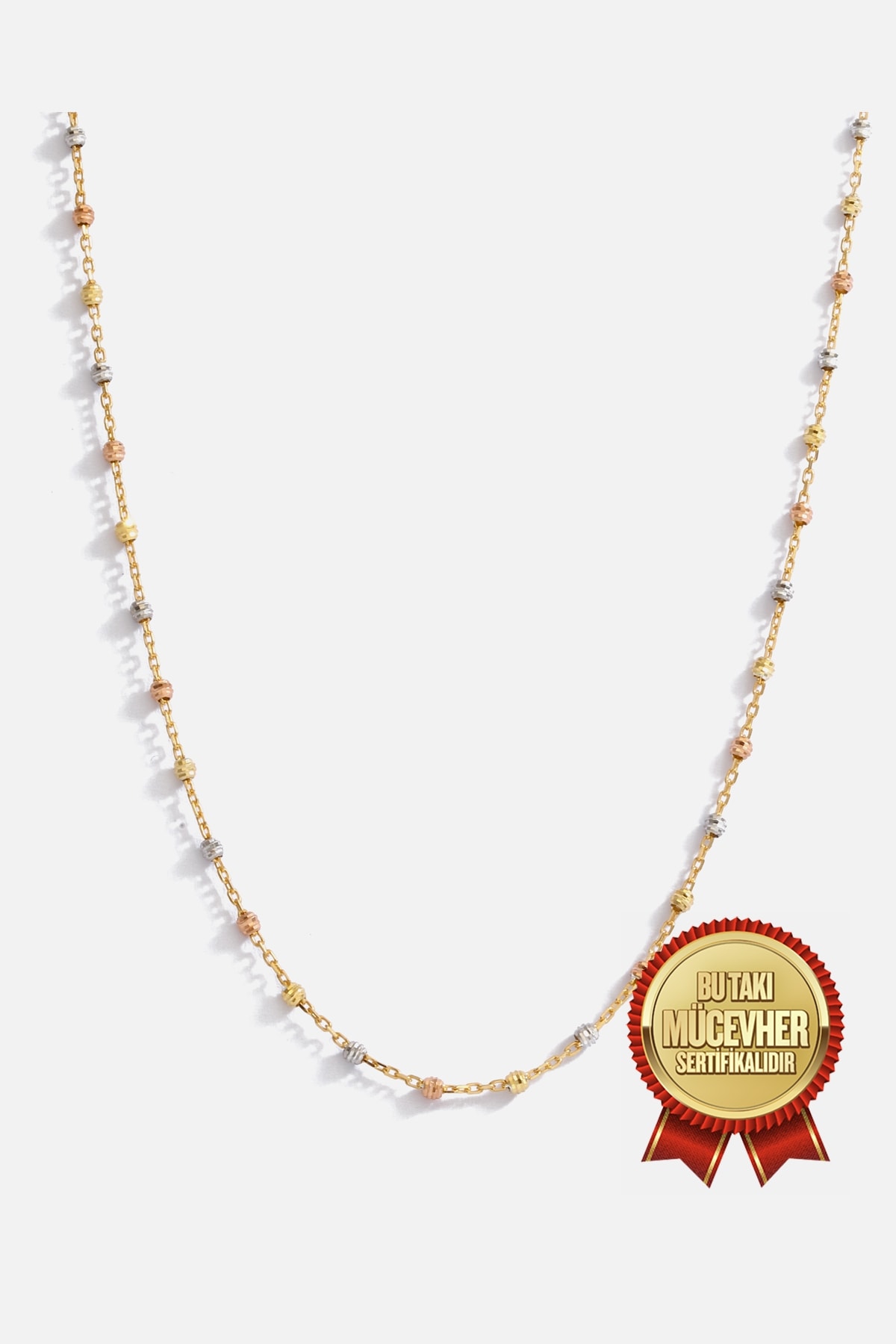 Mikron Altın Kaplama Gümüş Dorika Kolye