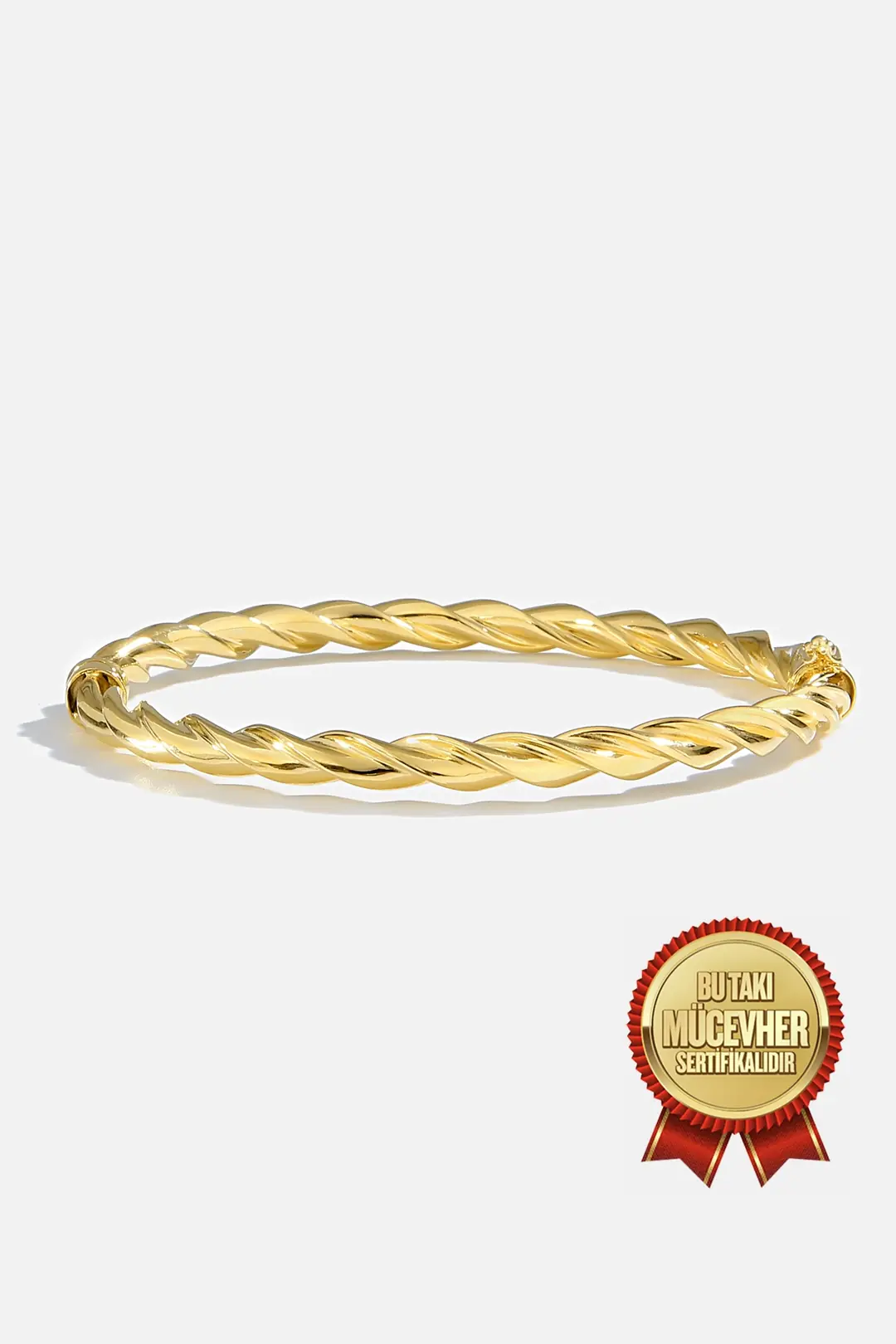 Mikron Gold Plated Silver Twisted Cuff