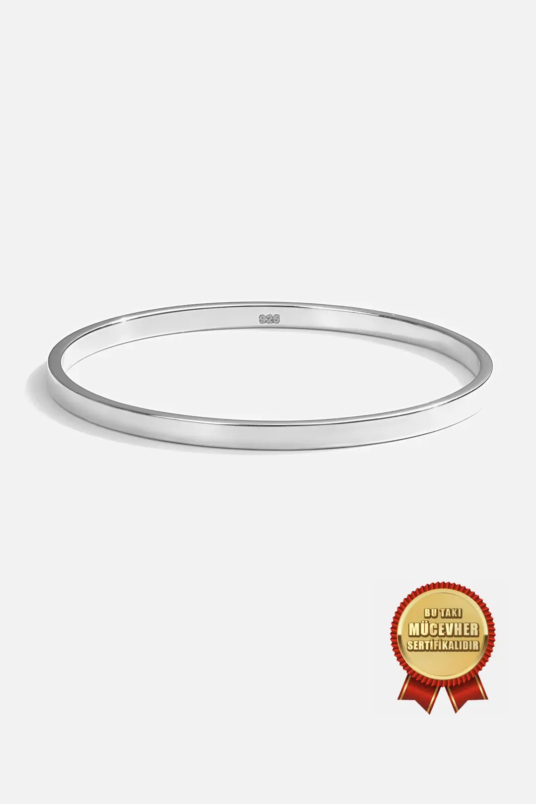 925 K Silver 4 mm Yatırımlık Ray Bangle