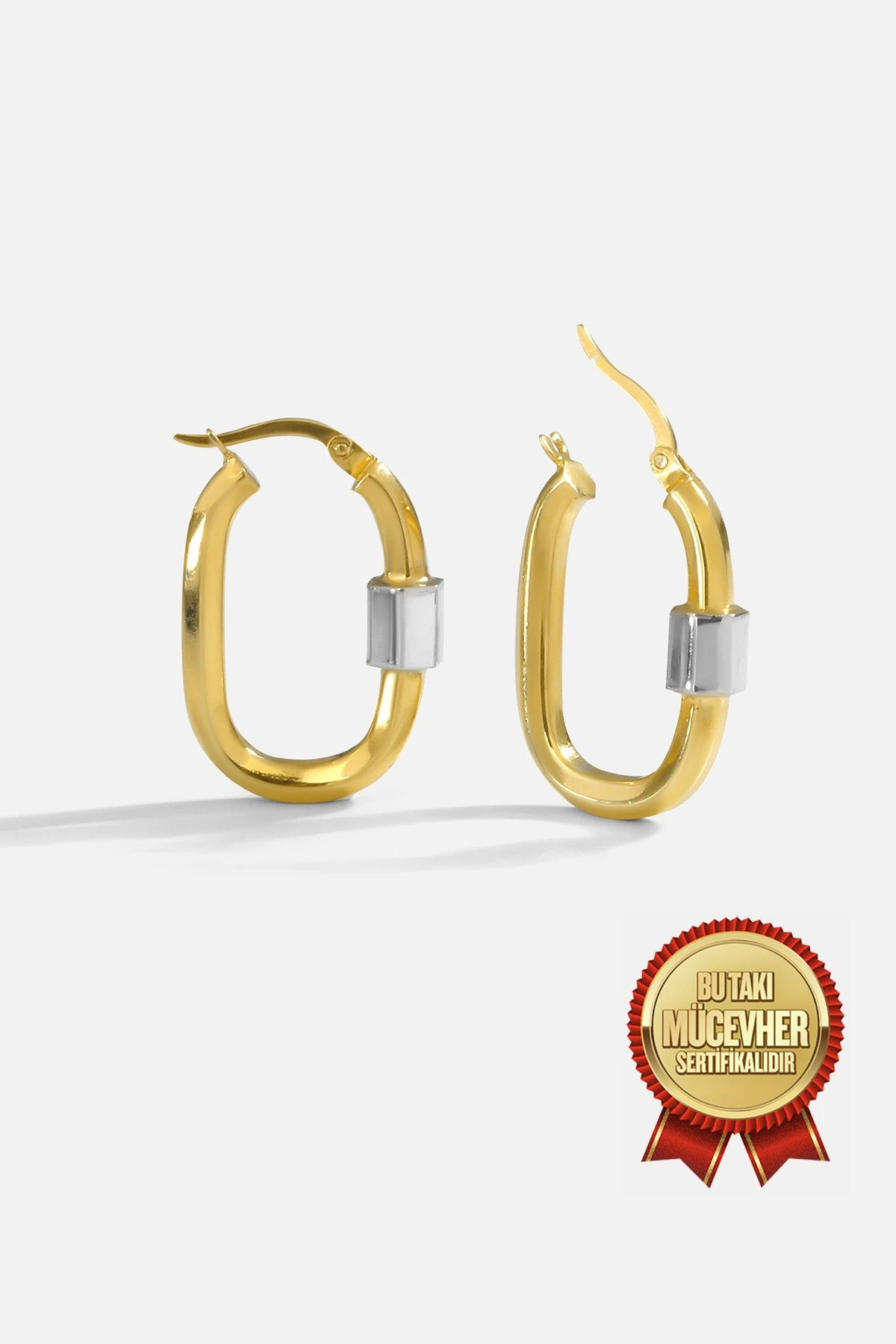 Mikron Altın Kaplama Gümüş Küpe