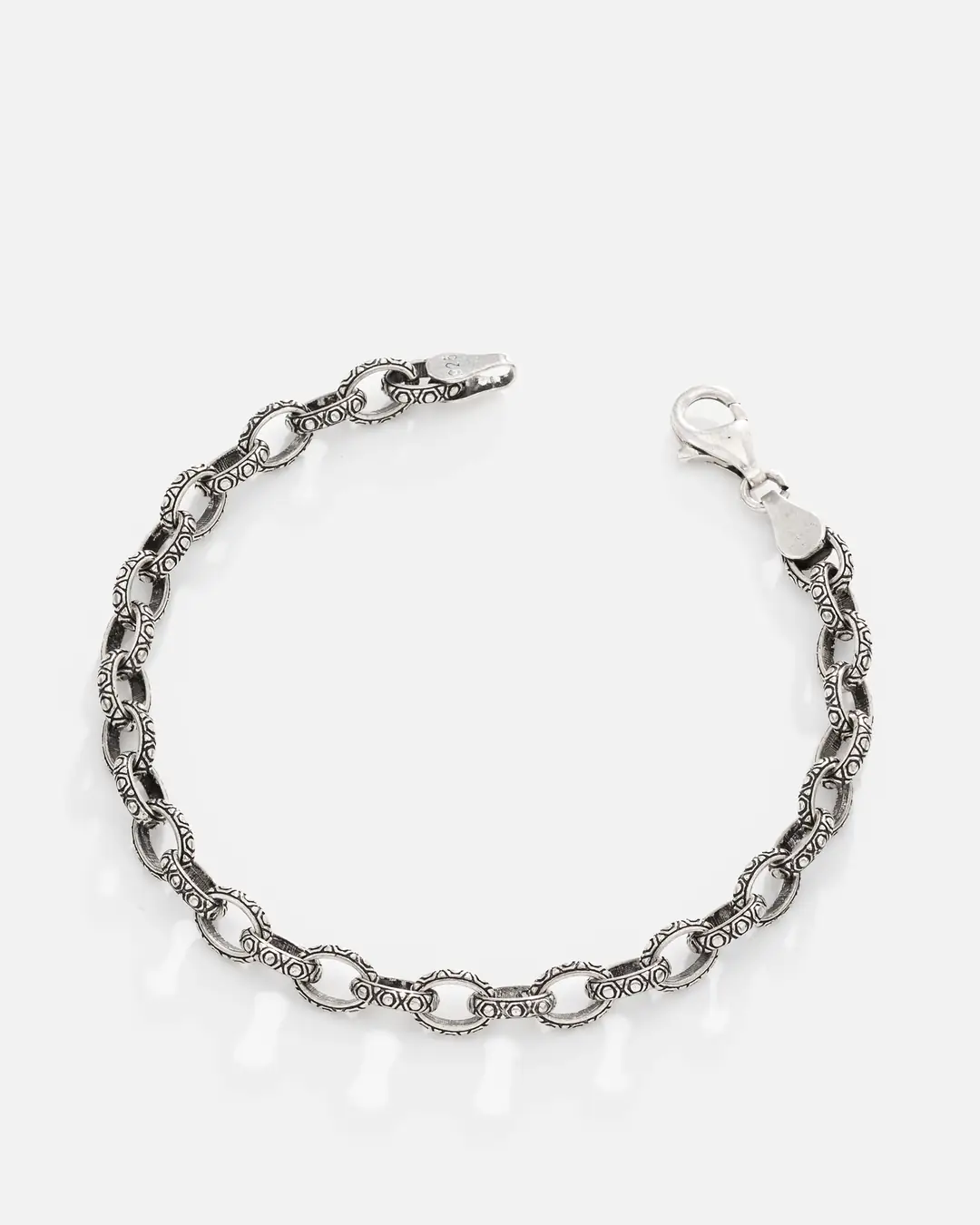 Engraved Silver Men's Bracelet