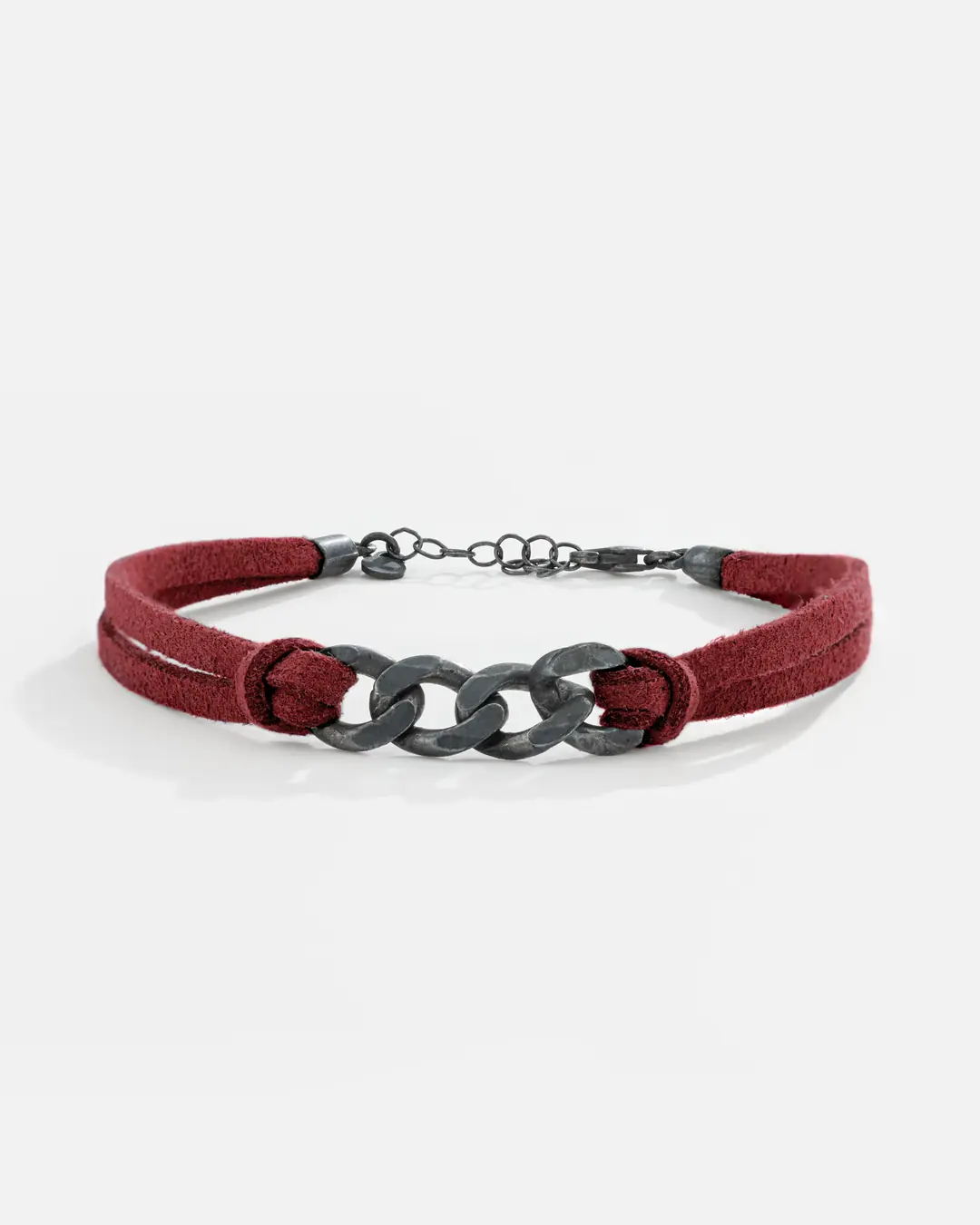 Nubuk Strap Gourmette Bracelet