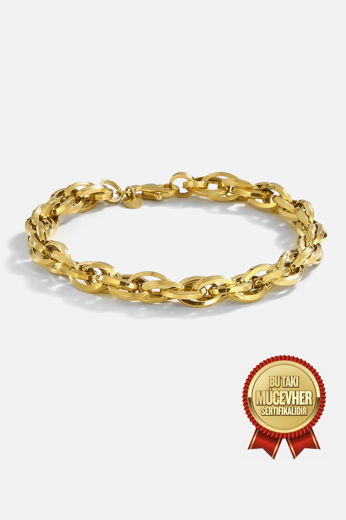 Mikron Altın Kaplama Gümüş Sarmal Bileklik