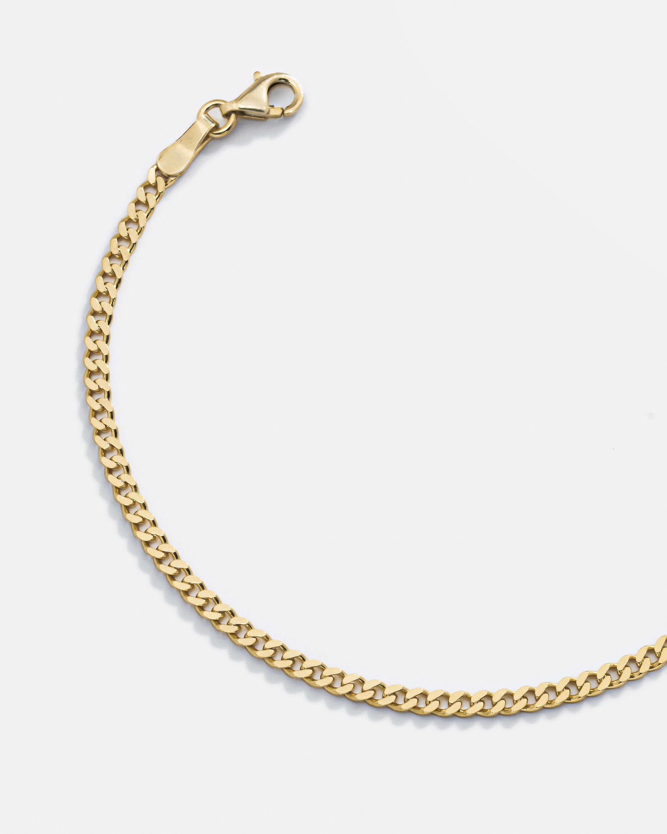 Silver Gurmet Anklet - Gold