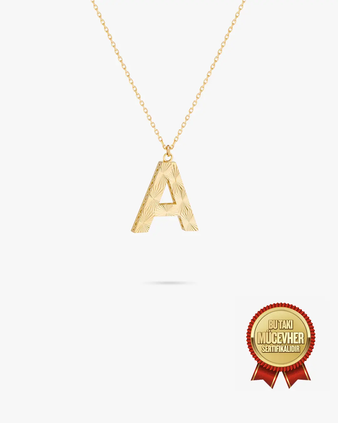 14 K Gold Pen Letter Necklace