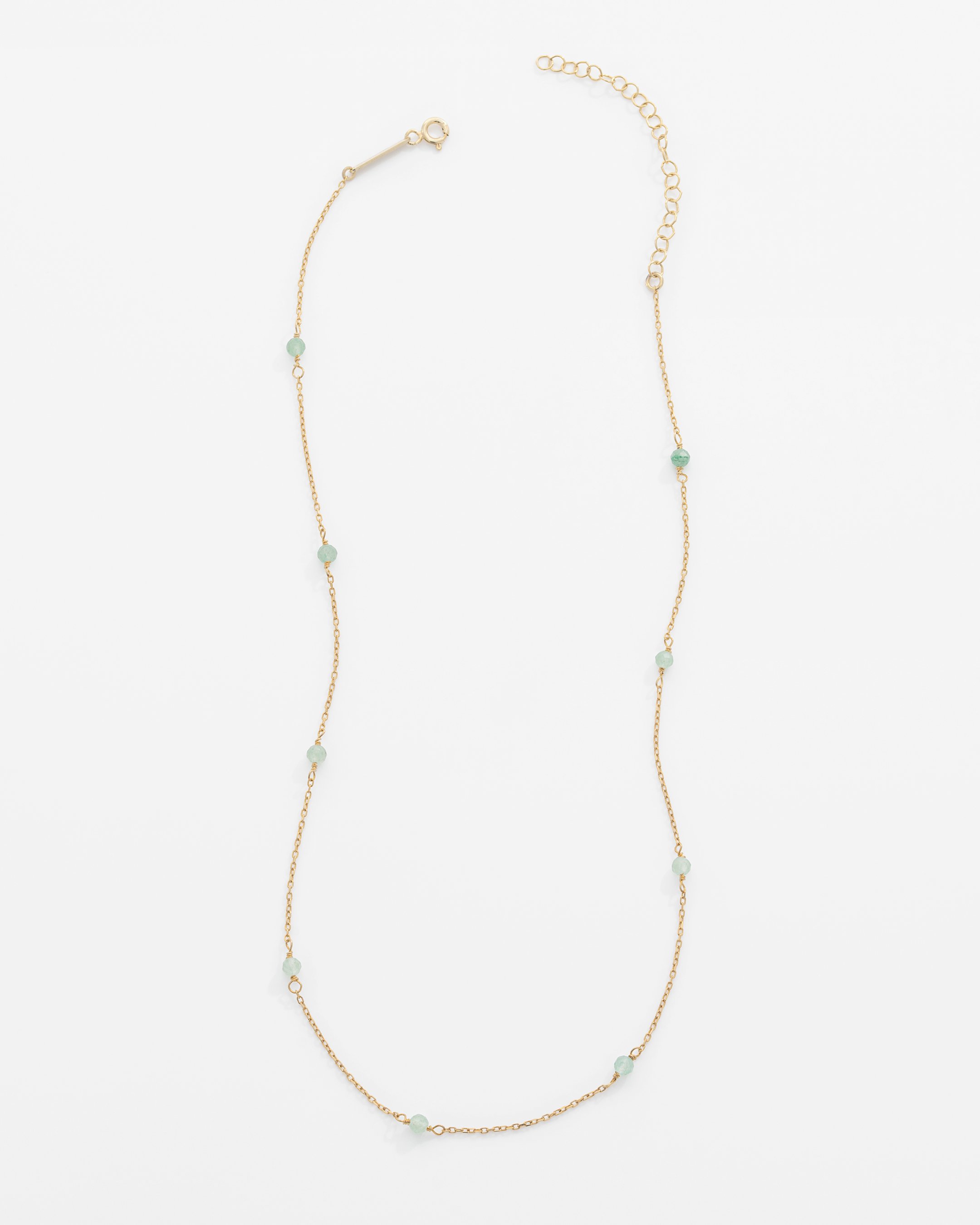 2.2 Collier d'Aventurine en argent - Or