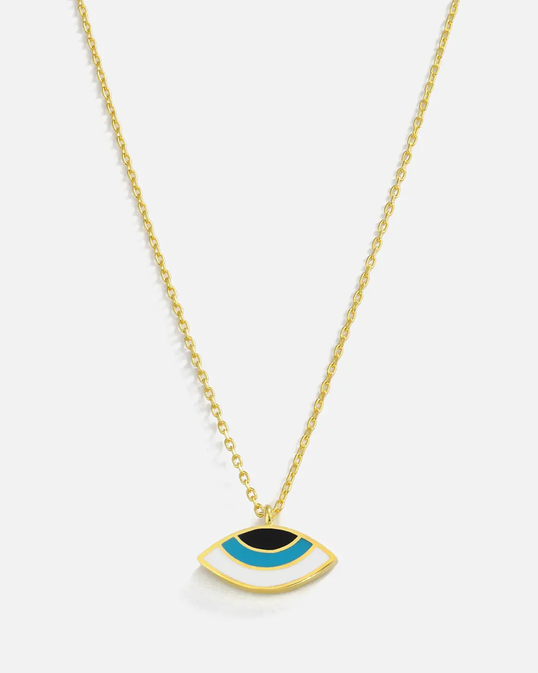 Enamel Eye Silver Necklace