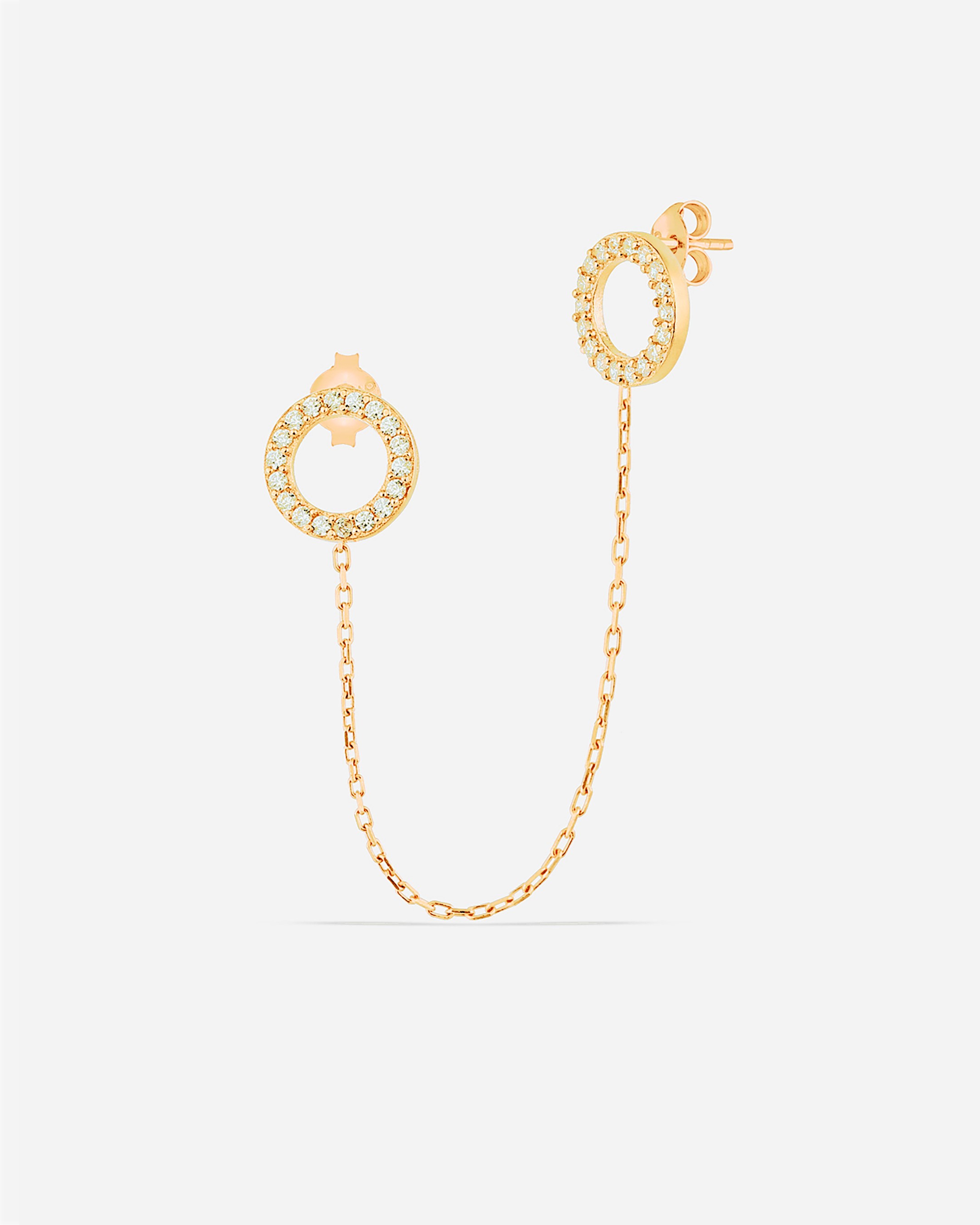 Silver Hoop Earrings - Gold