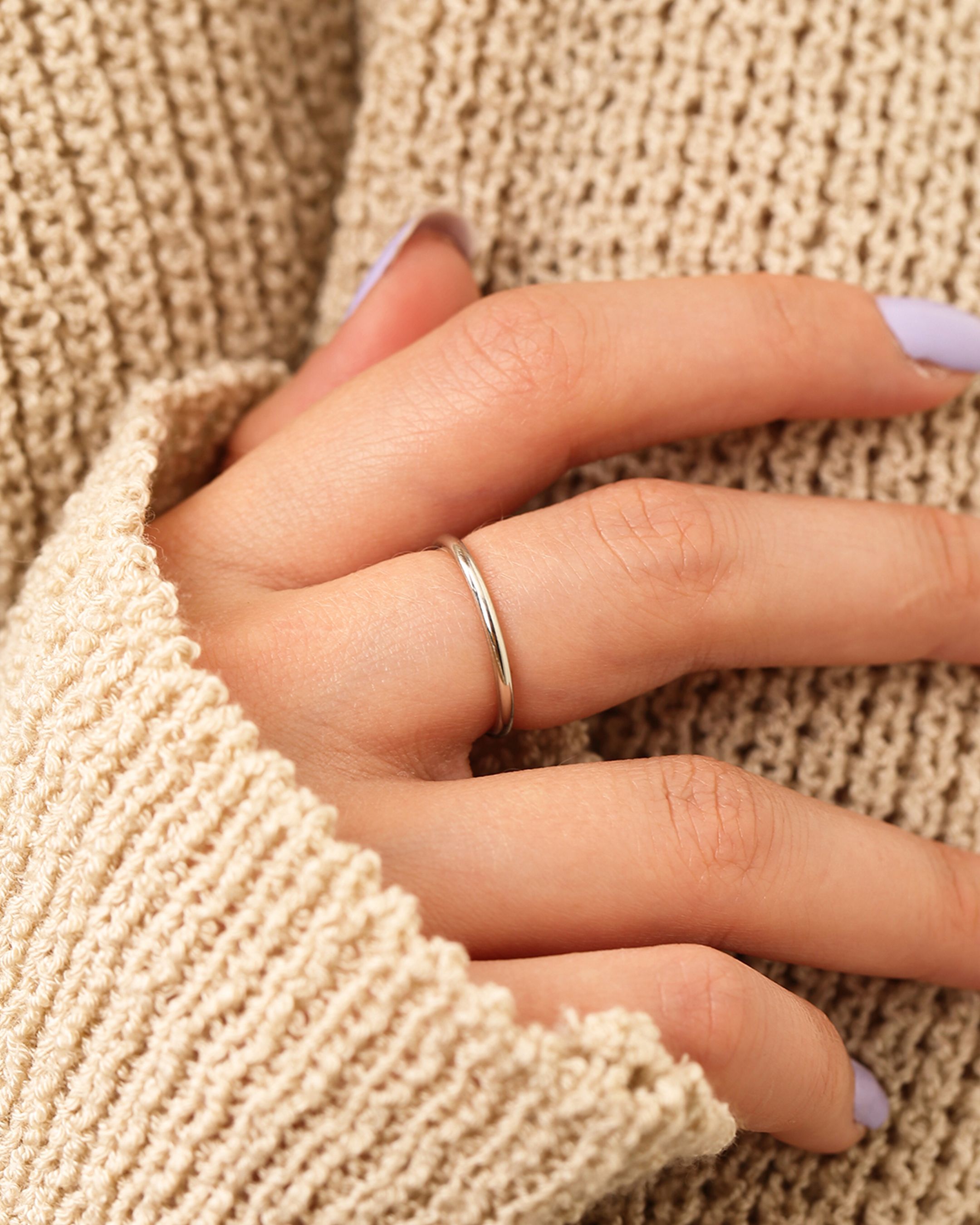 Bague croustillante en argent