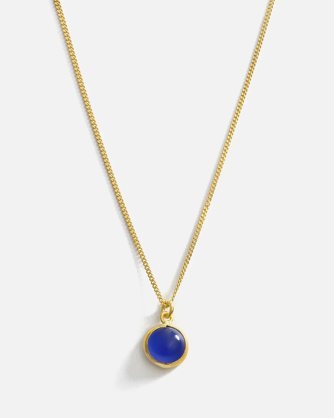 Lapis Stone-set Handcrafted Silver Necklace
