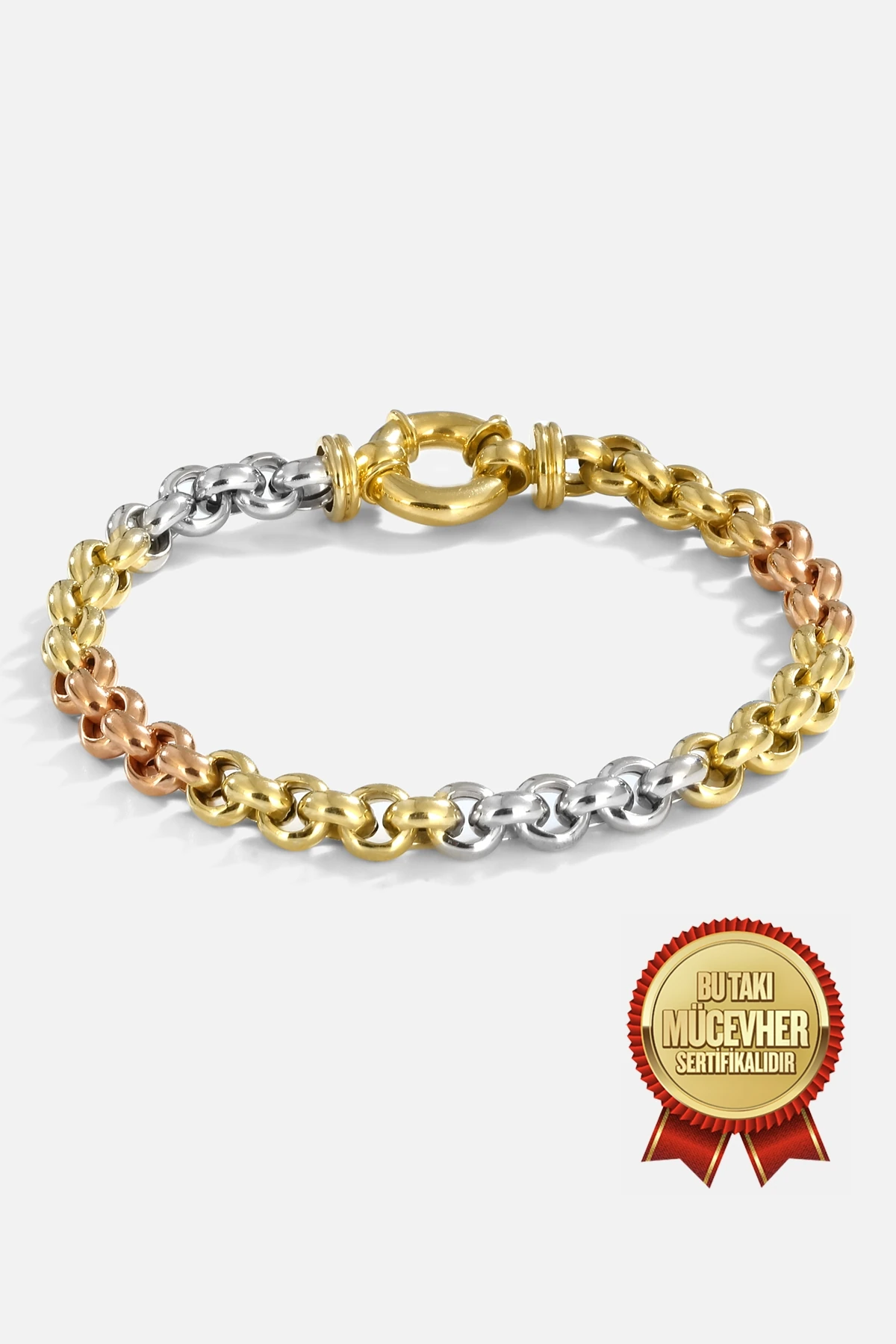 Mikron Altın Kaplama Gümüş Doge Bileklik