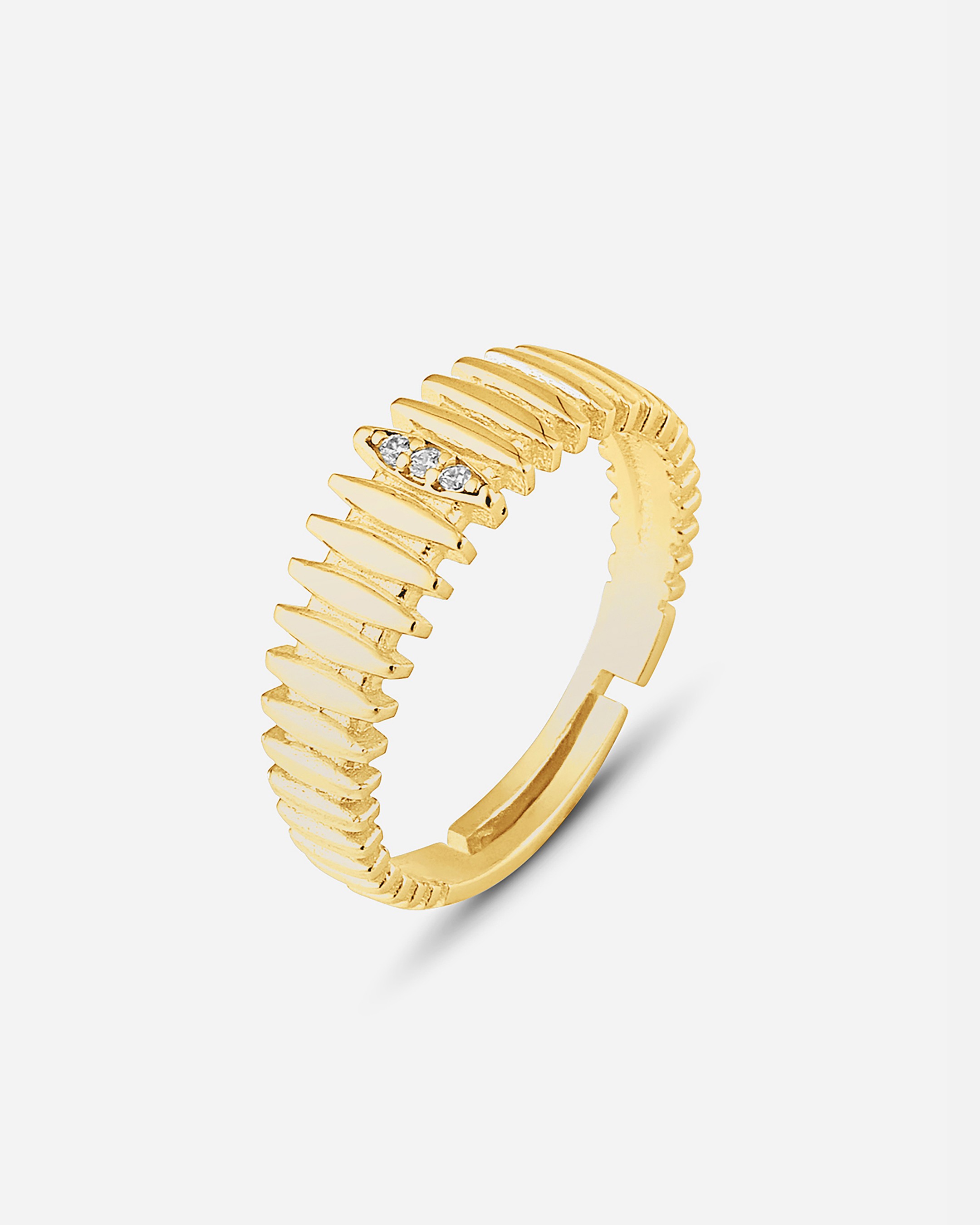 Design Silver Ring - Gold